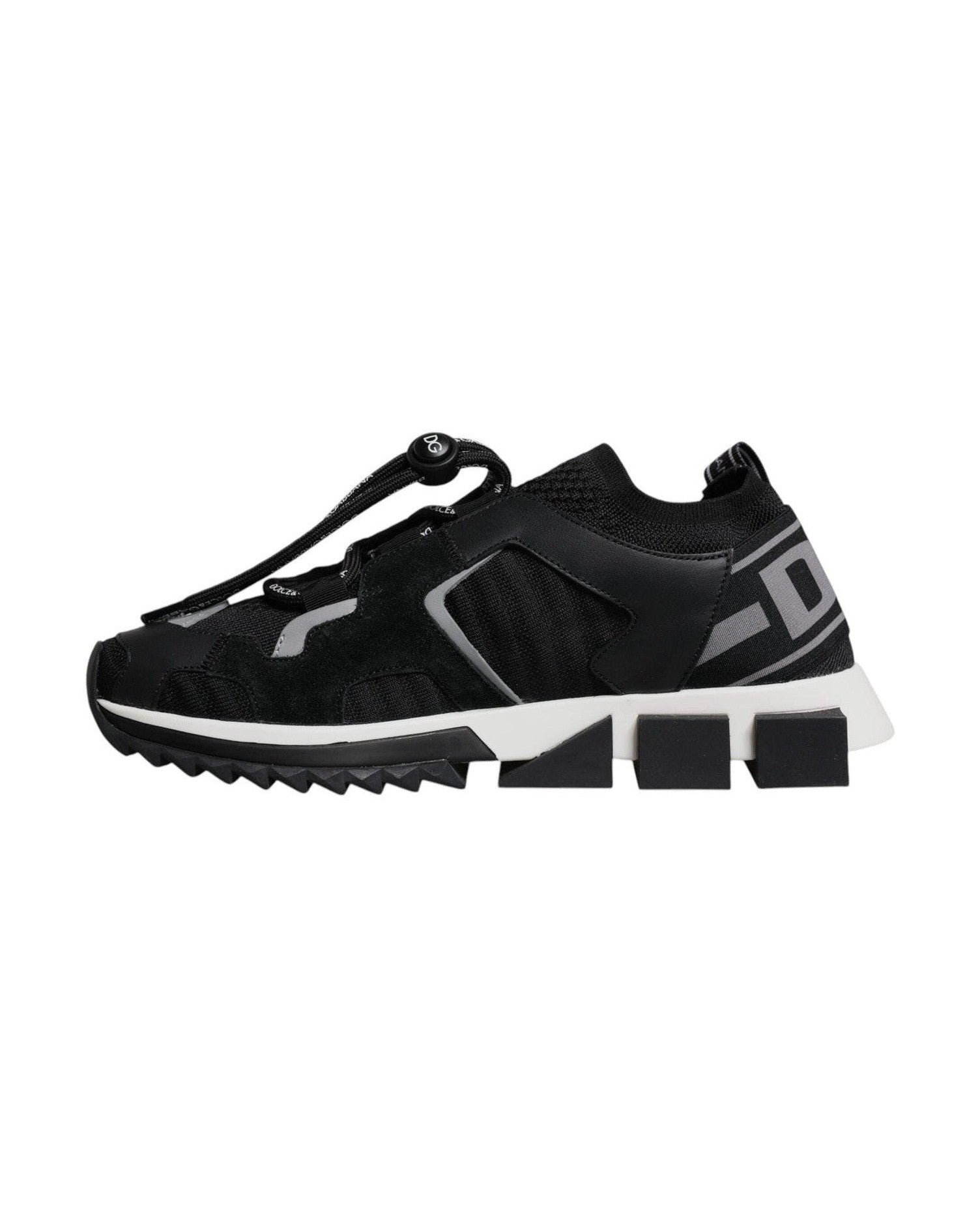 Dolce & Gabbana Black Mesh Sorrento Trekking Sneakers Shoes Sneakers