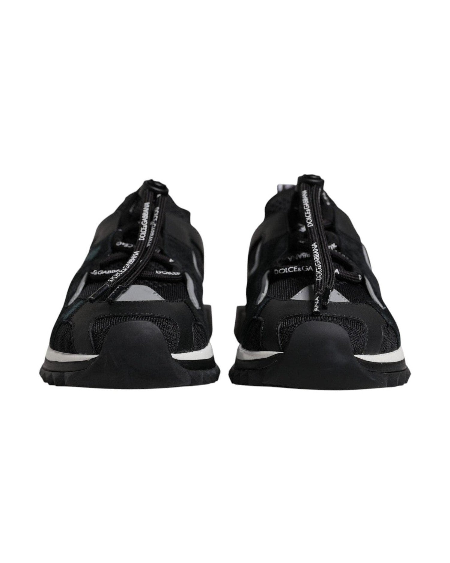 Dolce & Gabbana Black Mesh Sorrento Trekking Sneakers Shoes Sneakers