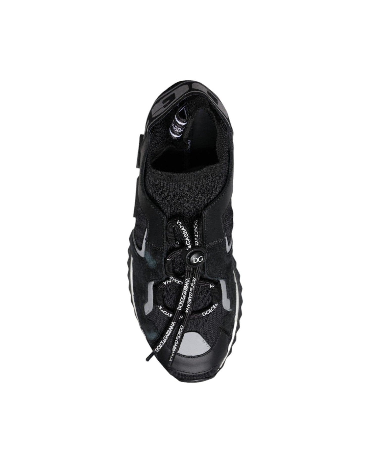 Dolce & Gabbana Black Mesh Sorrento Trekking Sneakers Shoes Sneakers