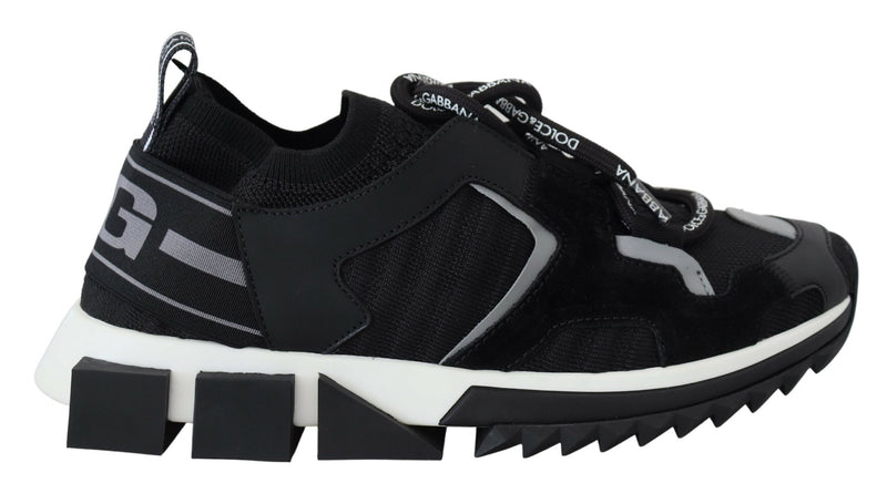 Dolce & Gabbana Black Mesh Sorrento Trekking Sneakers Glam Steals