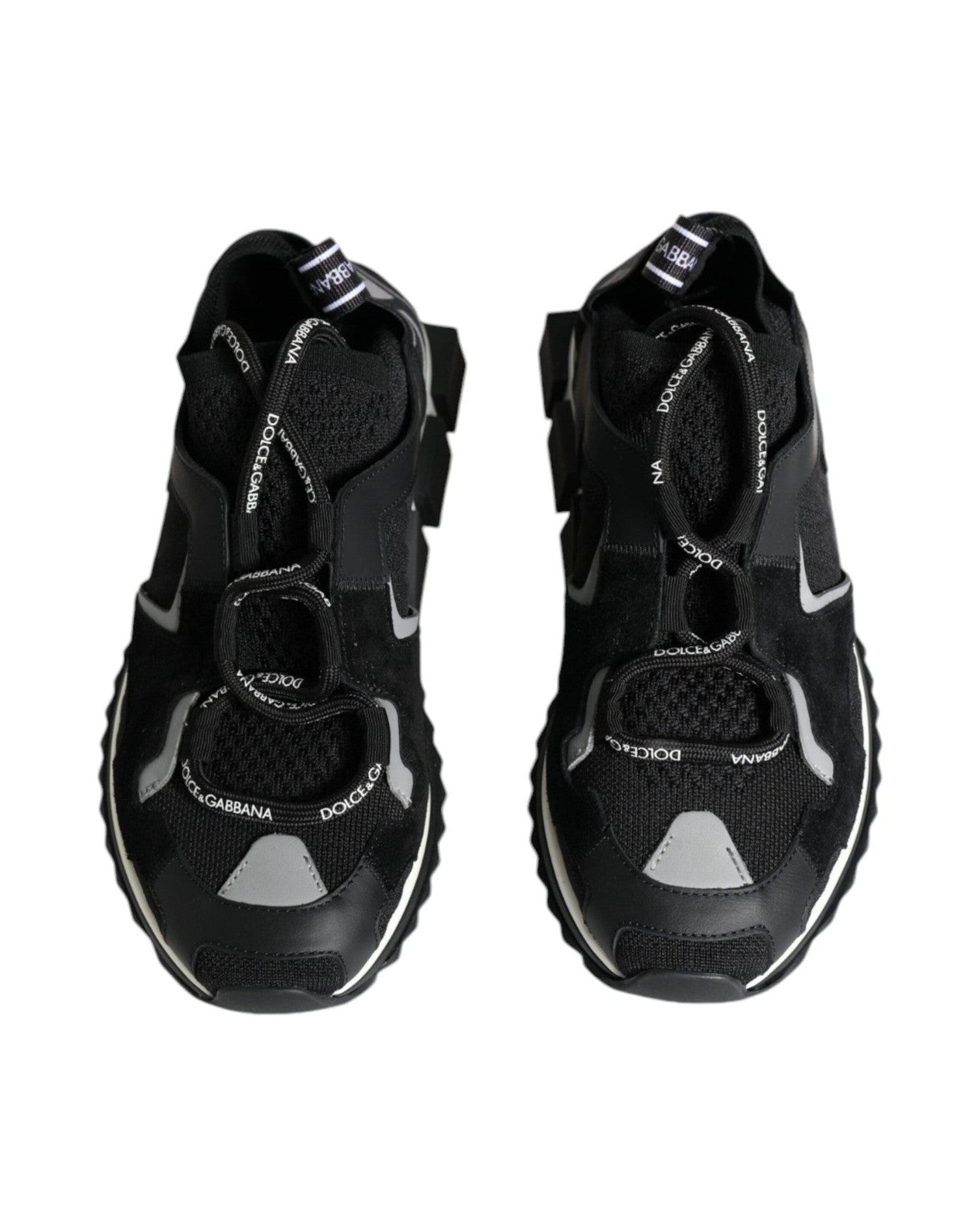 Dolce & Gabbana Black Mesh Sorrento Trekking Sneakers Shoes Glam Steals