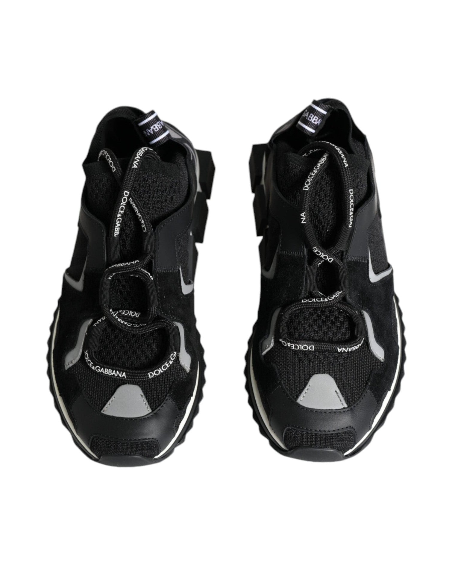 Dolce & Gabbana Black Mesh Sorrento Trekking Sneakers Shoes Glam Steals