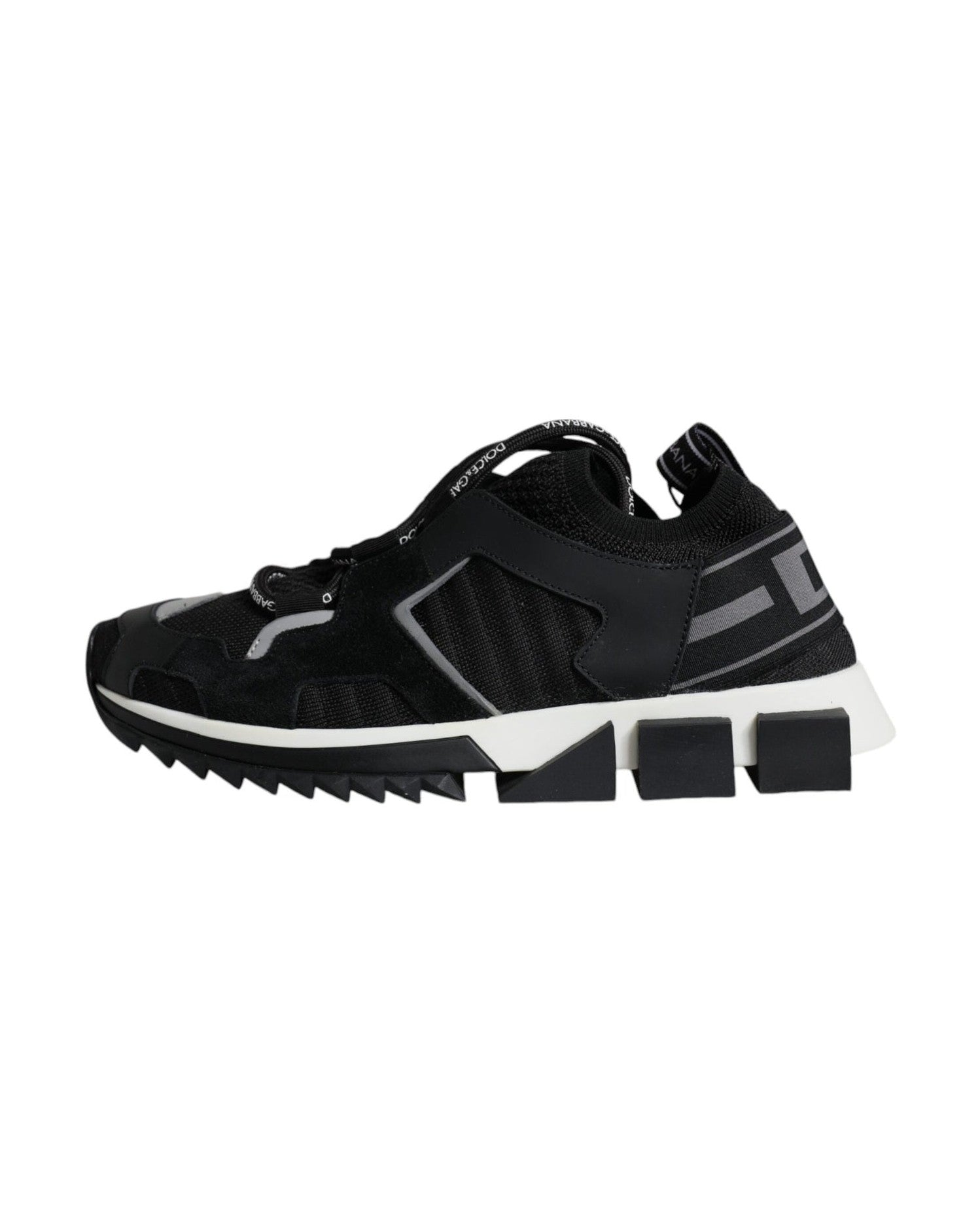 Dolce & Gabbana Black Mesh Sorrento Trekking Sneakers Shoes Glam Steals