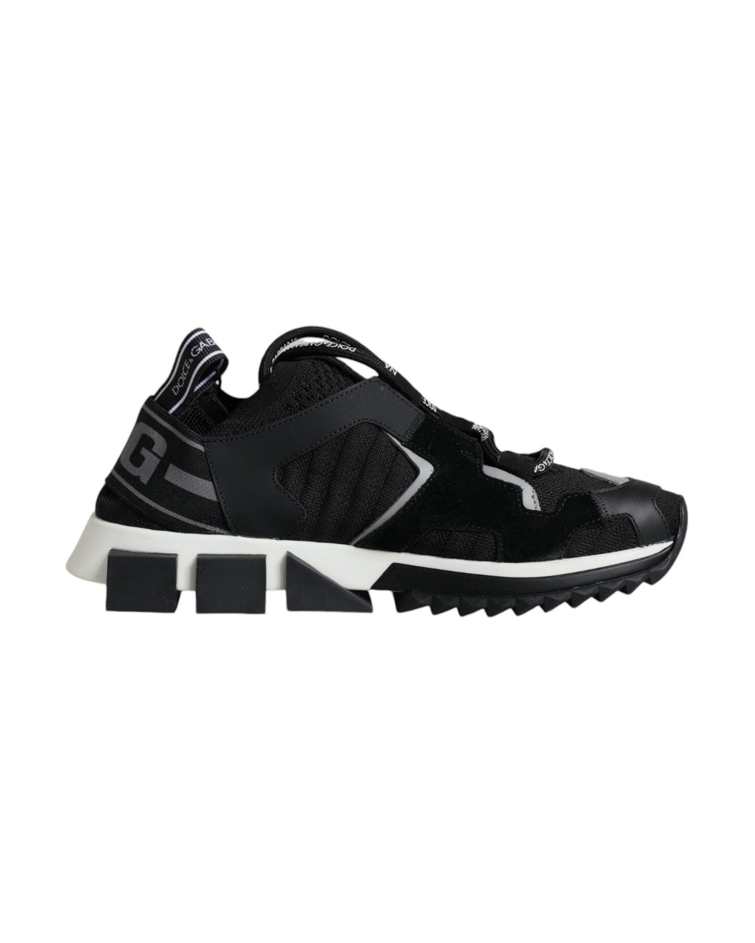Dolce & Gabbana Black Mesh Sorrento Trekking Sneakers Shoes Glam Steals
