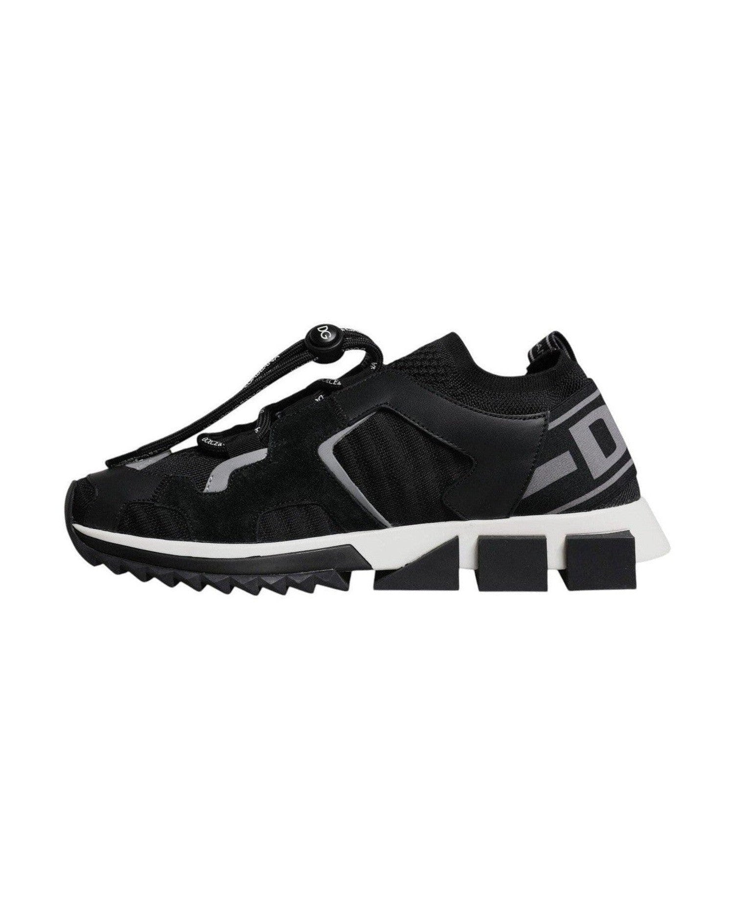 Dolce & Gabbana Black Mesh Sorrento Trekking Sneakers Shoes Glam Steals
