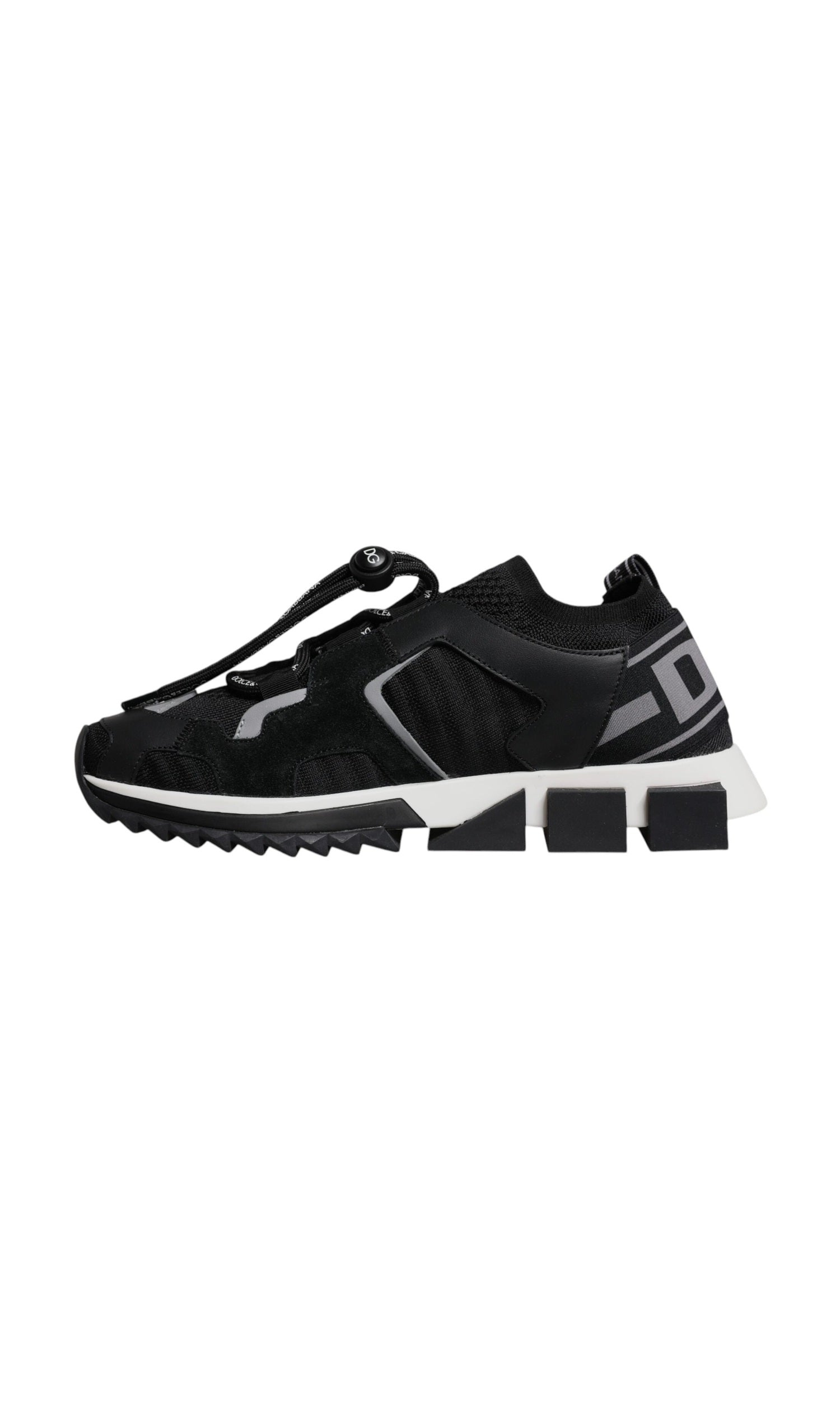 Dolce & Gabbana Black Mesh Sorrento Trekking Sneakers Shoes Glam Steals