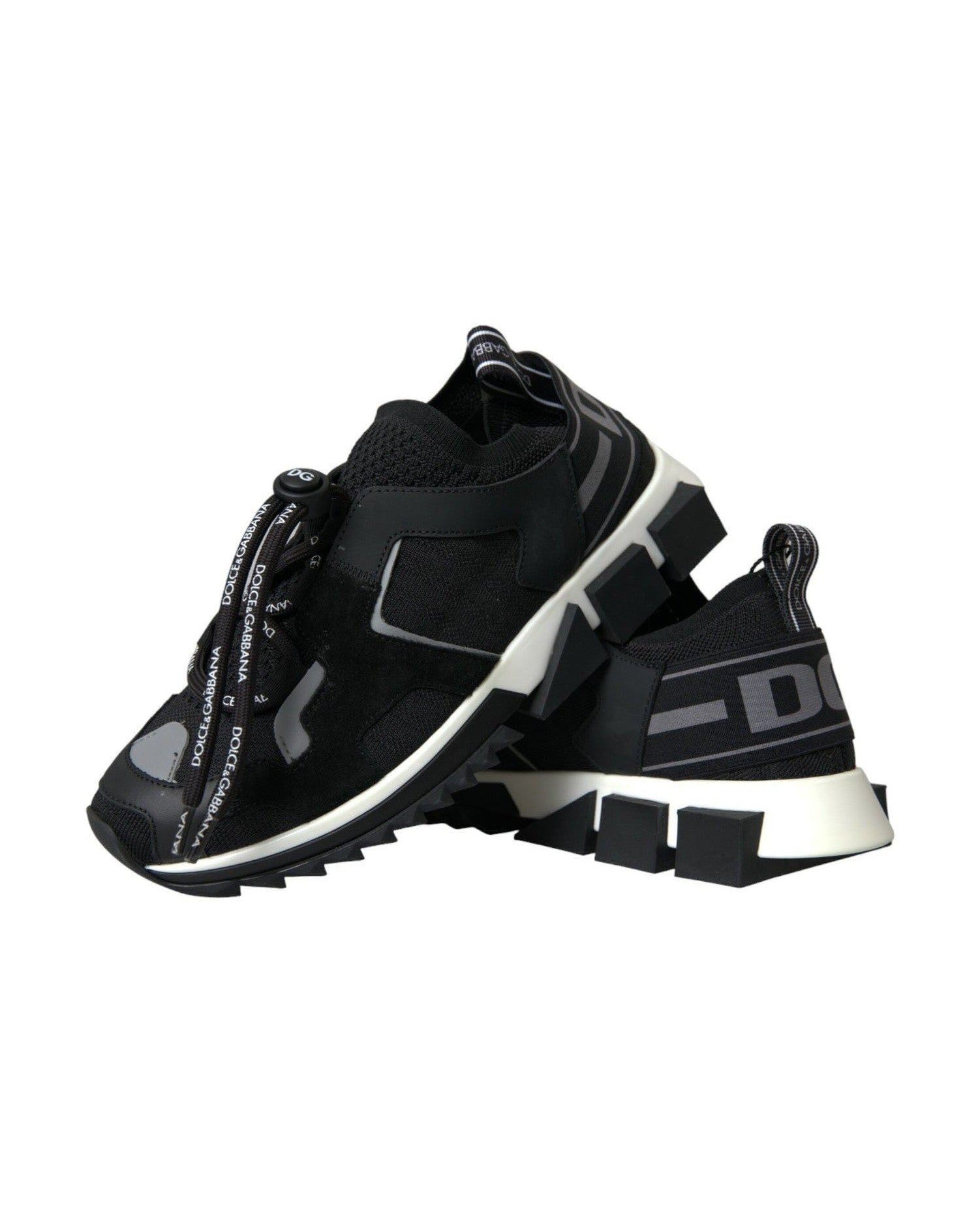 Dolce & Gabbana Black Mesh Sorrento Trekking Sneakers Shoes Glam Steals