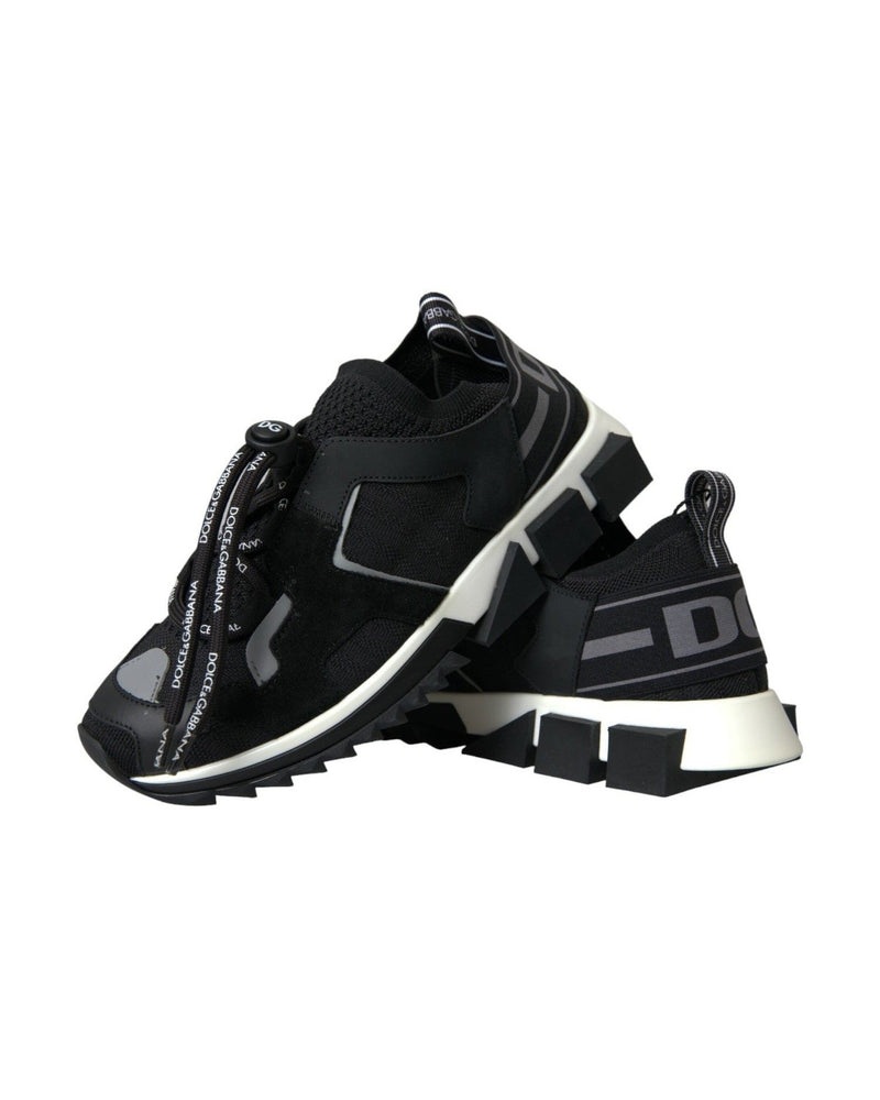 Dolce & Gabbana Black Mesh Sorrento Trekking Sneakers Shoes Glam Steals