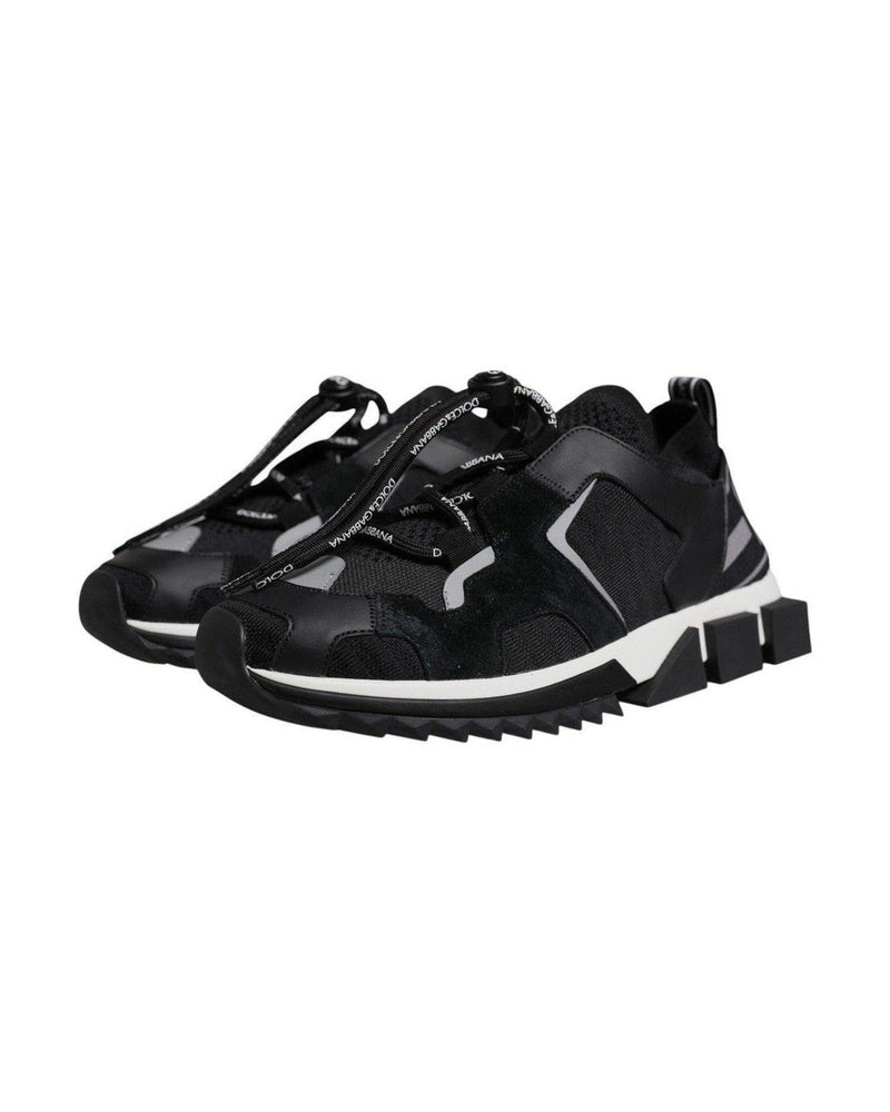 Dolce & Gabbana Black Mesh Sorrento Trekking Sneakers Shoes Glam Steals