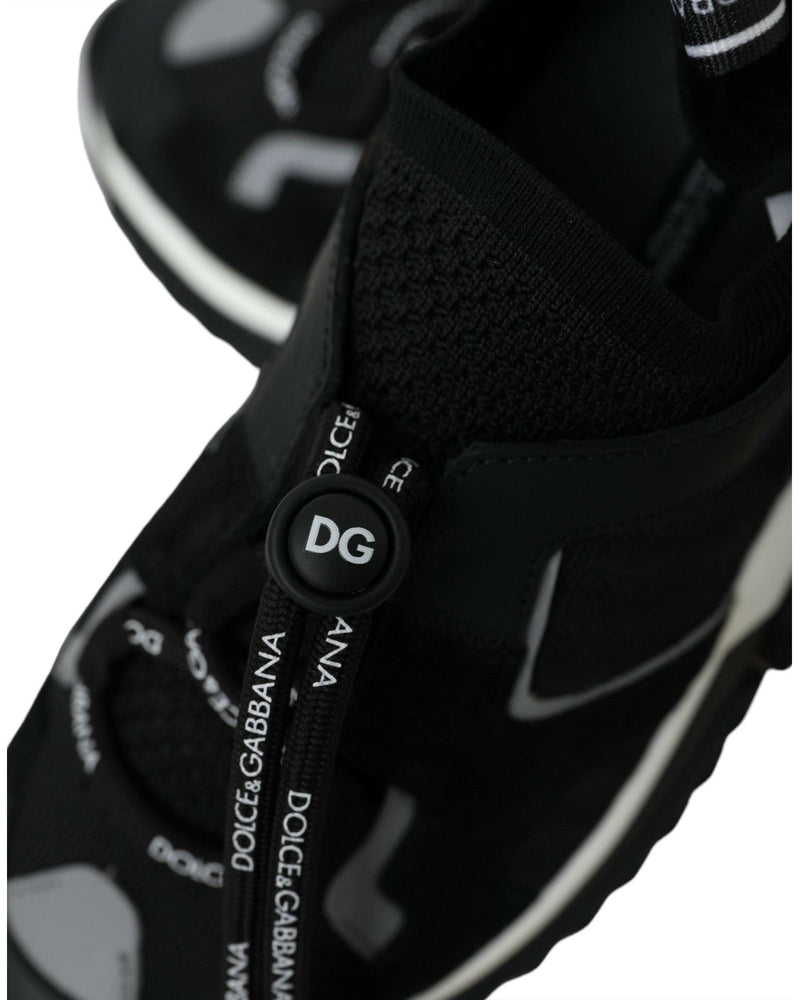Dolce & Gabbana Black Mesh Sorrento Trekking Sneakers Shoes Glam Steals