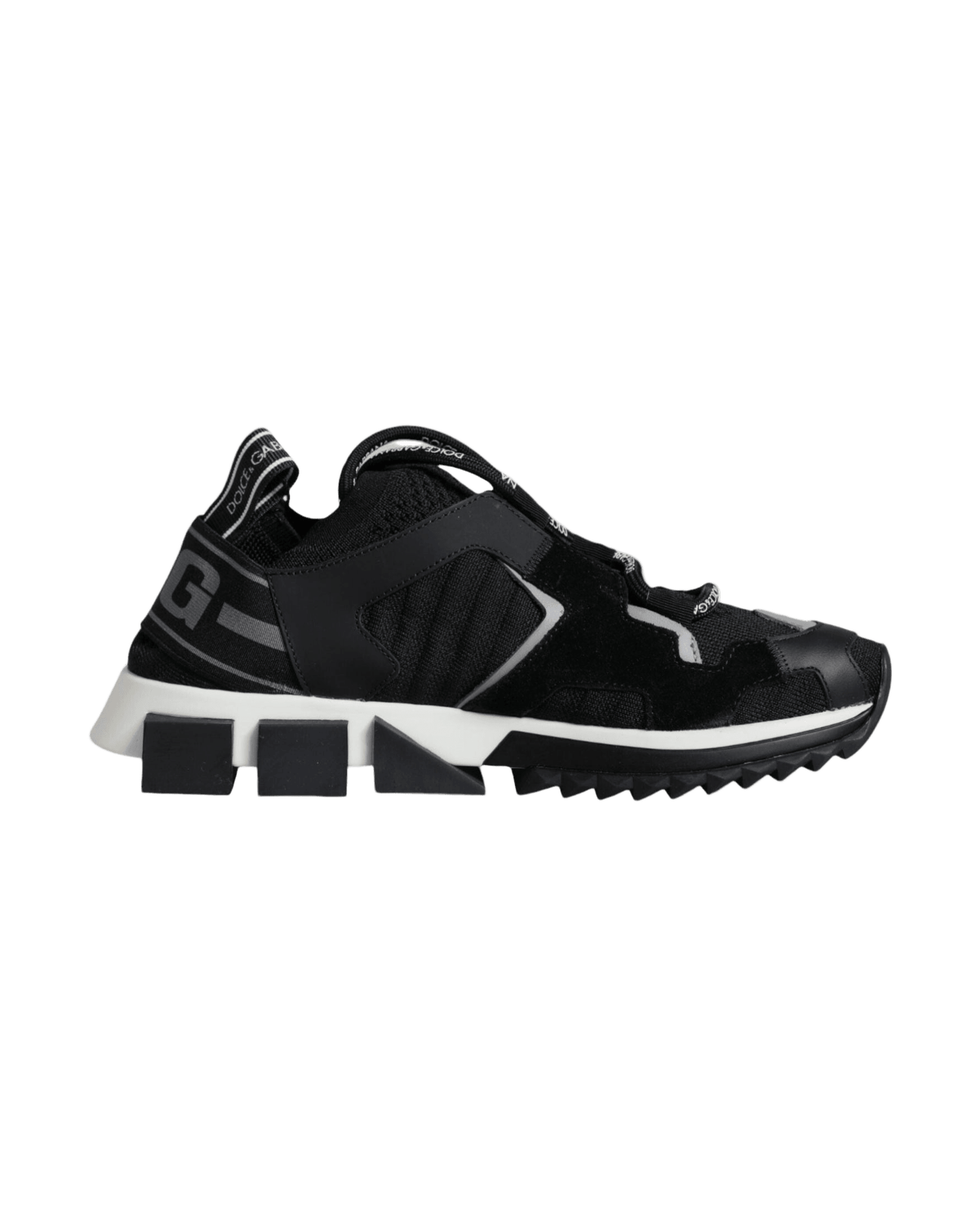 Dolce & Gabbana Black Mesh Sorrento Trekking Sneakers Shoes Glam Steals