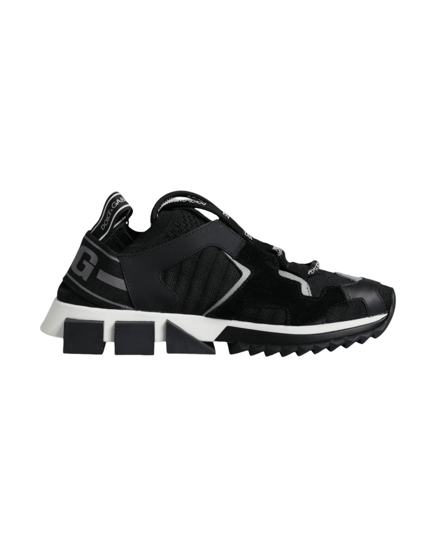 Dolce & Gabbana Black Mesh Sorrento Trekking Sneakers Shoes Glam Steals