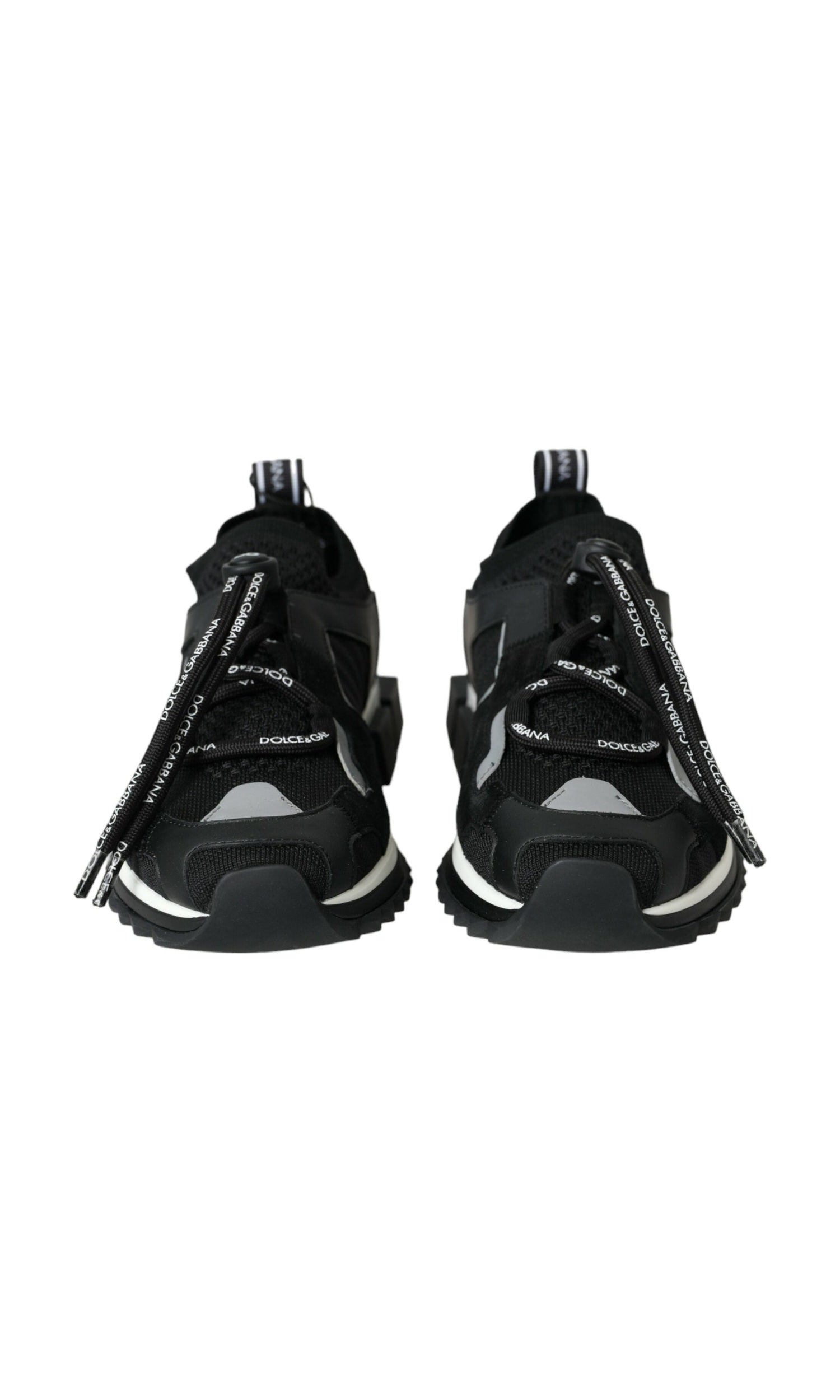Dolce & Gabbana Black Mesh Sorrento Trekking Sneakers Shoes Glam Steals