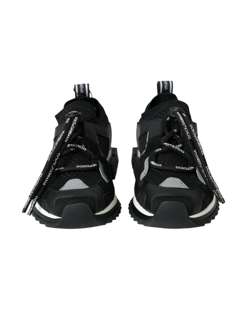 Dolce & Gabbana Black Mesh Sorrento Trekking Sneakers Shoes Glam Steals