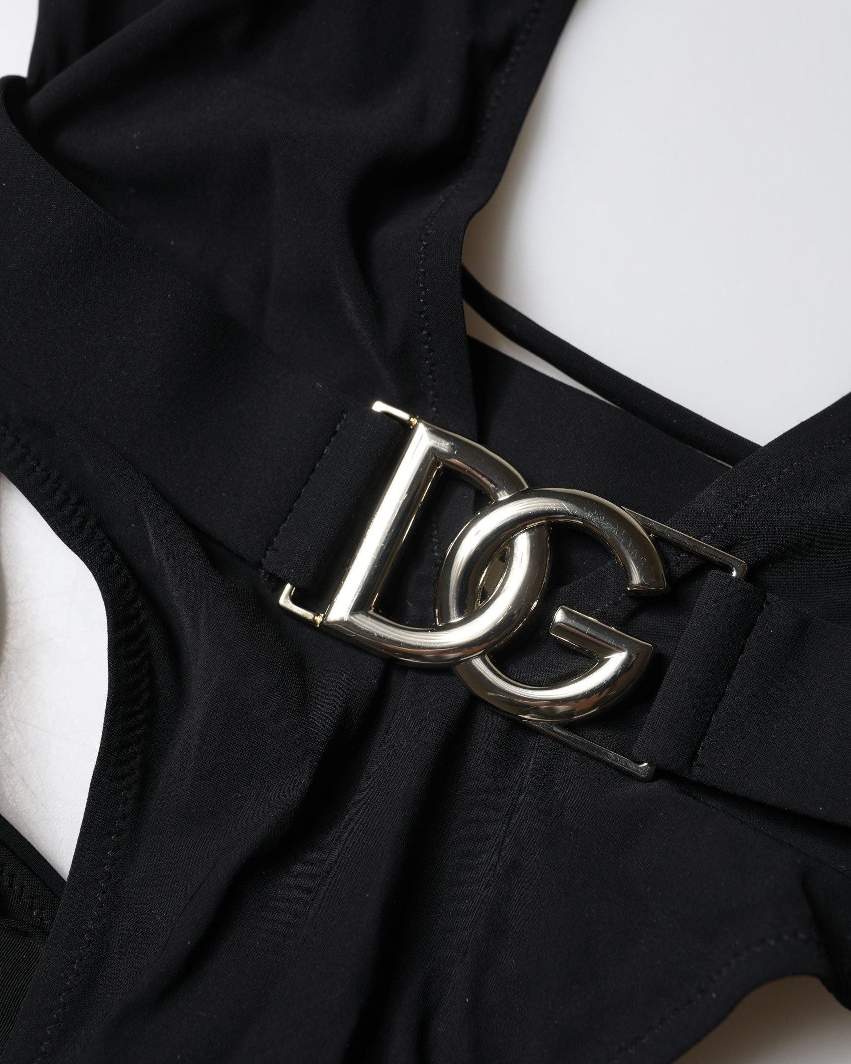 Dolce & Gabbana Black Nylon Dg One Piece Swimsuit Swimwear Glam Steals