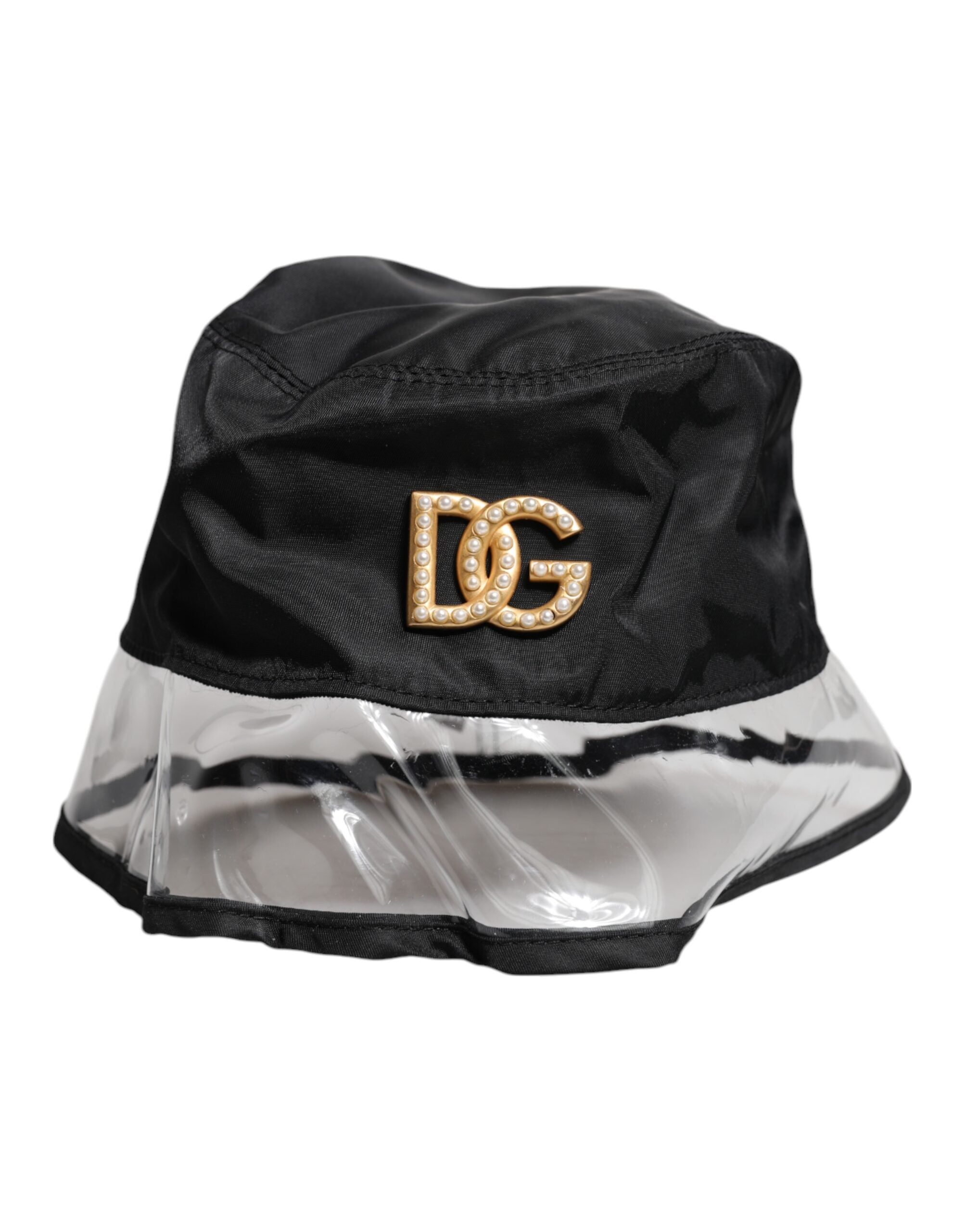 Dolce & Gabbana Black Nylon Pvc Dg Logo Bucket Hat Glam Steals