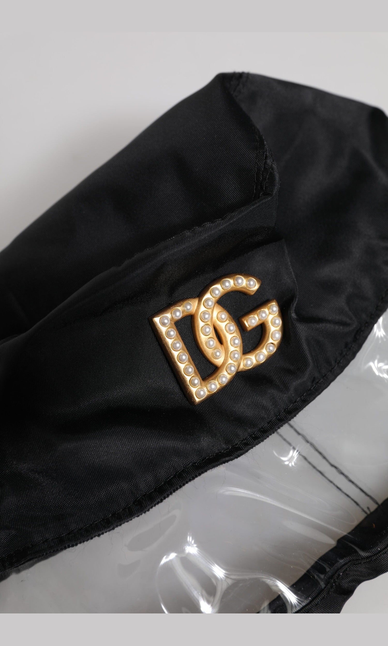 Dolce & Gabbana Black Nylon Pvc Dg Logo Bucket Hat Glam Steals