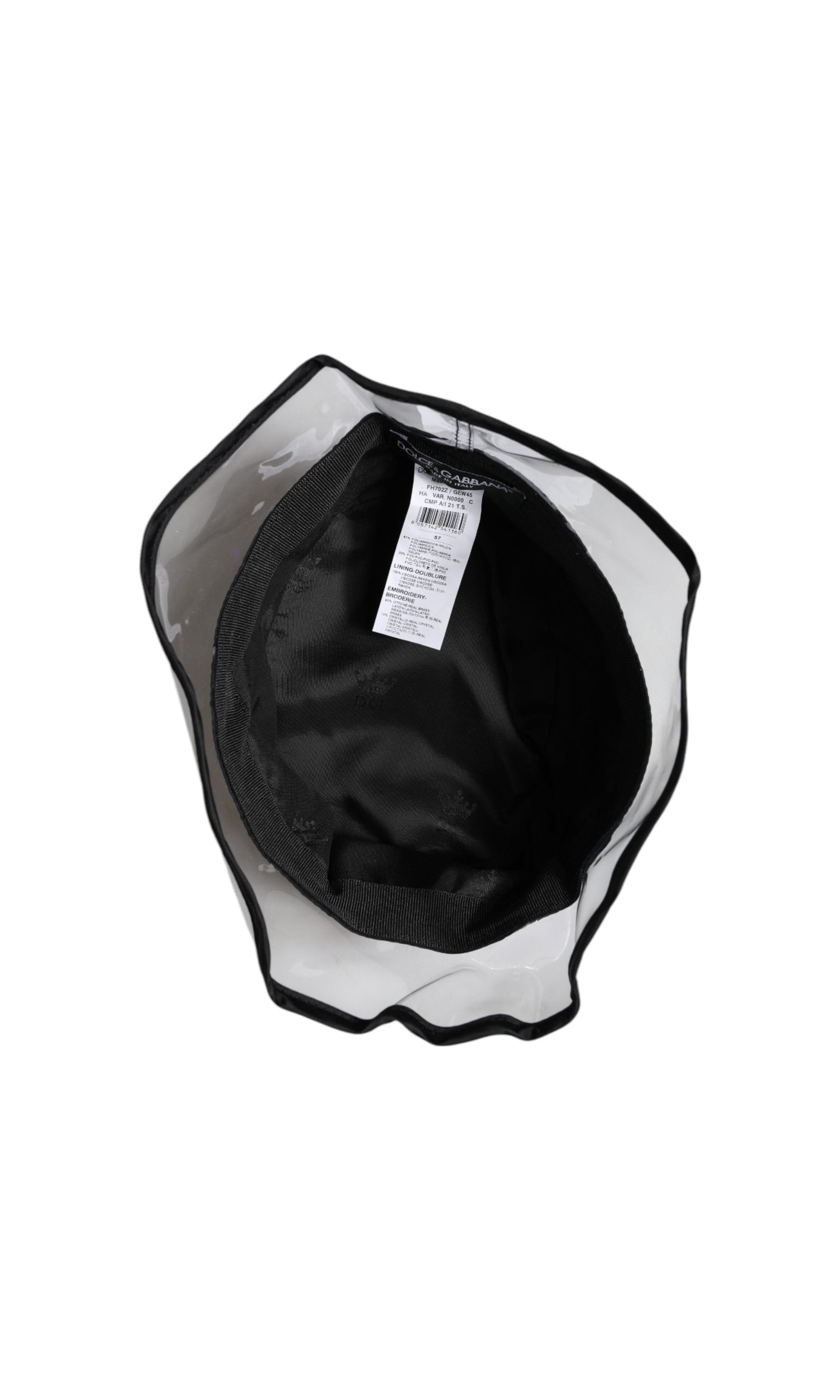 Dolce & Gabbana Black Nylon Pvc Dg Logo Bucket Hat Glam Steals