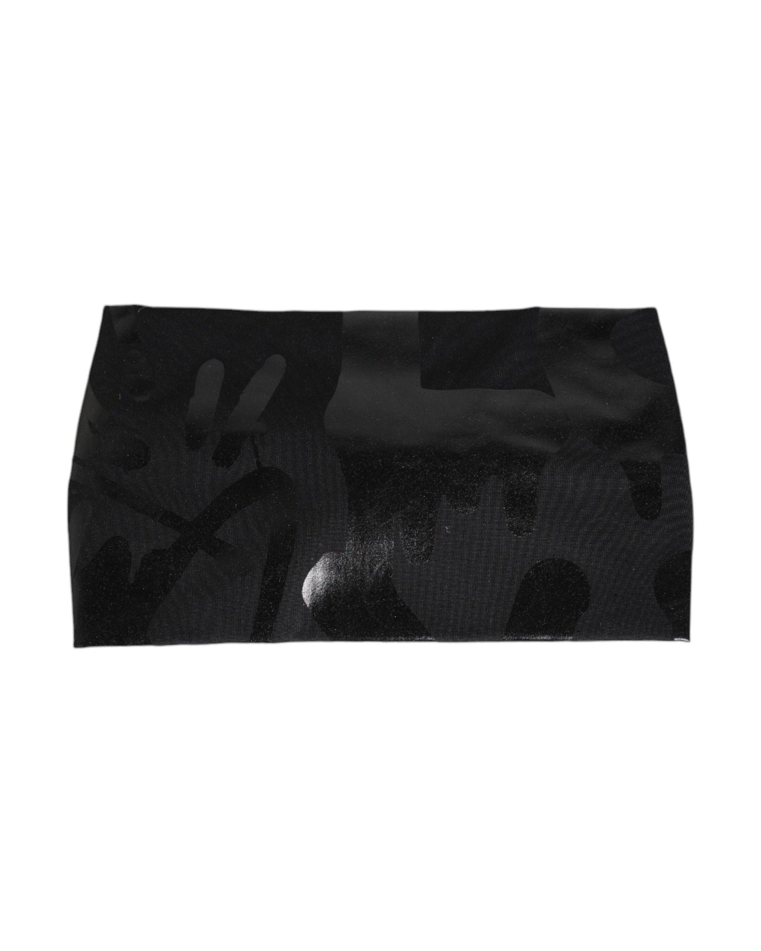 Dolce & Gabbana Black Nylon Stretch Dg Logo Head Band Hat Glam Steals