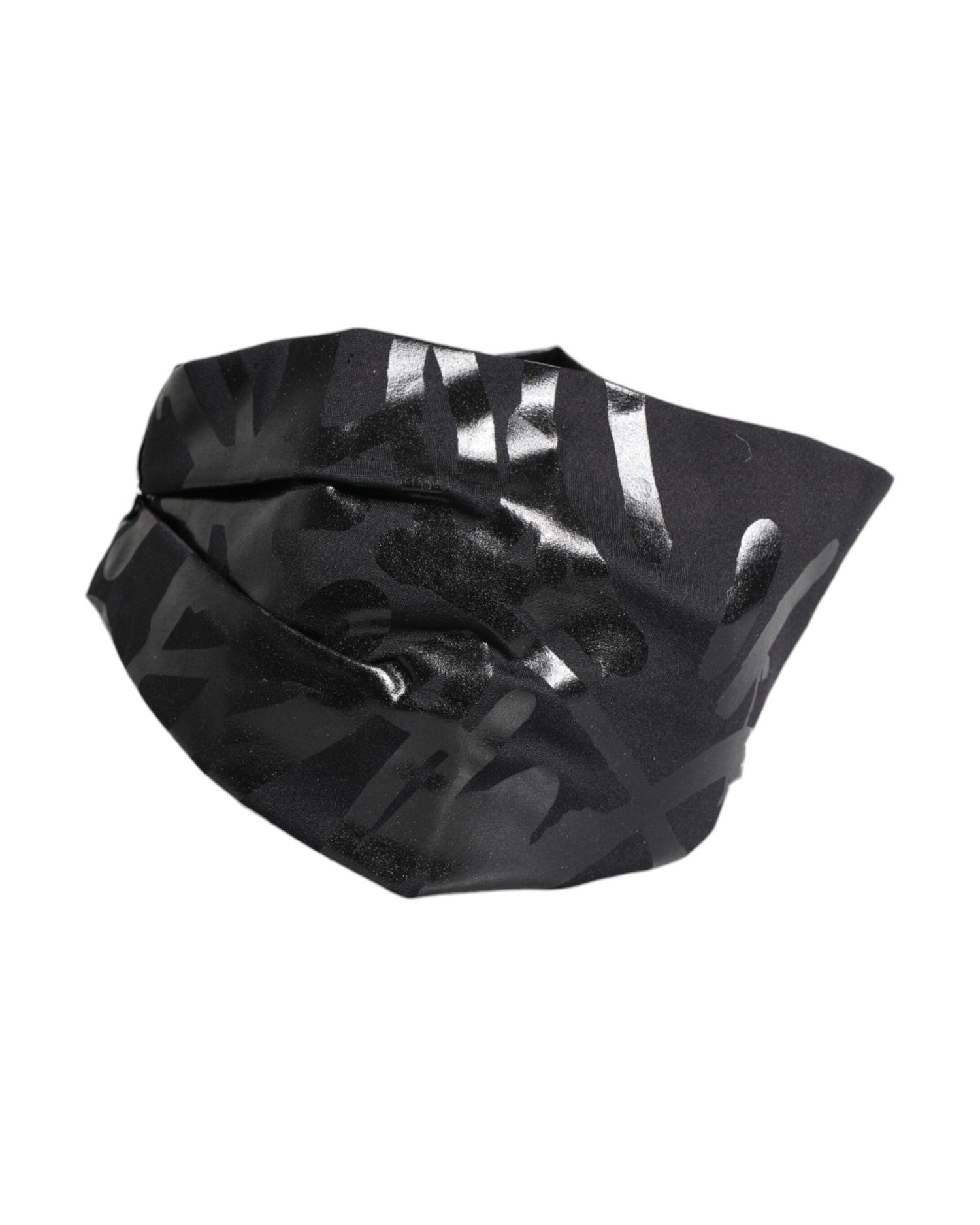 Dolce & Gabbana Black Nylon Stretch Dg Logo Head Band Hat Glam Steals
