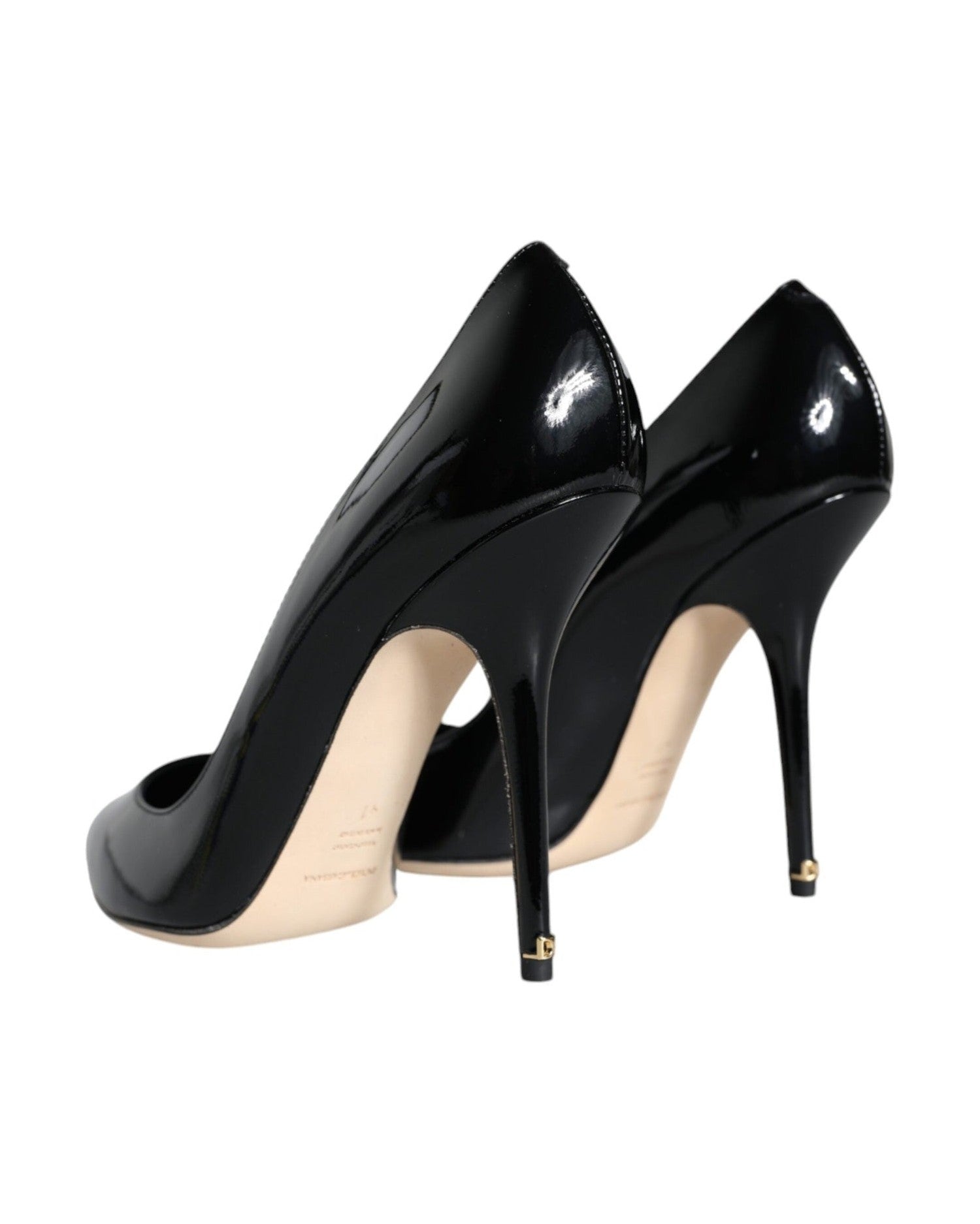 Dolce & Gabbana Black Patent Leather Bellucci Pumps Heels Shoes Glam Steals