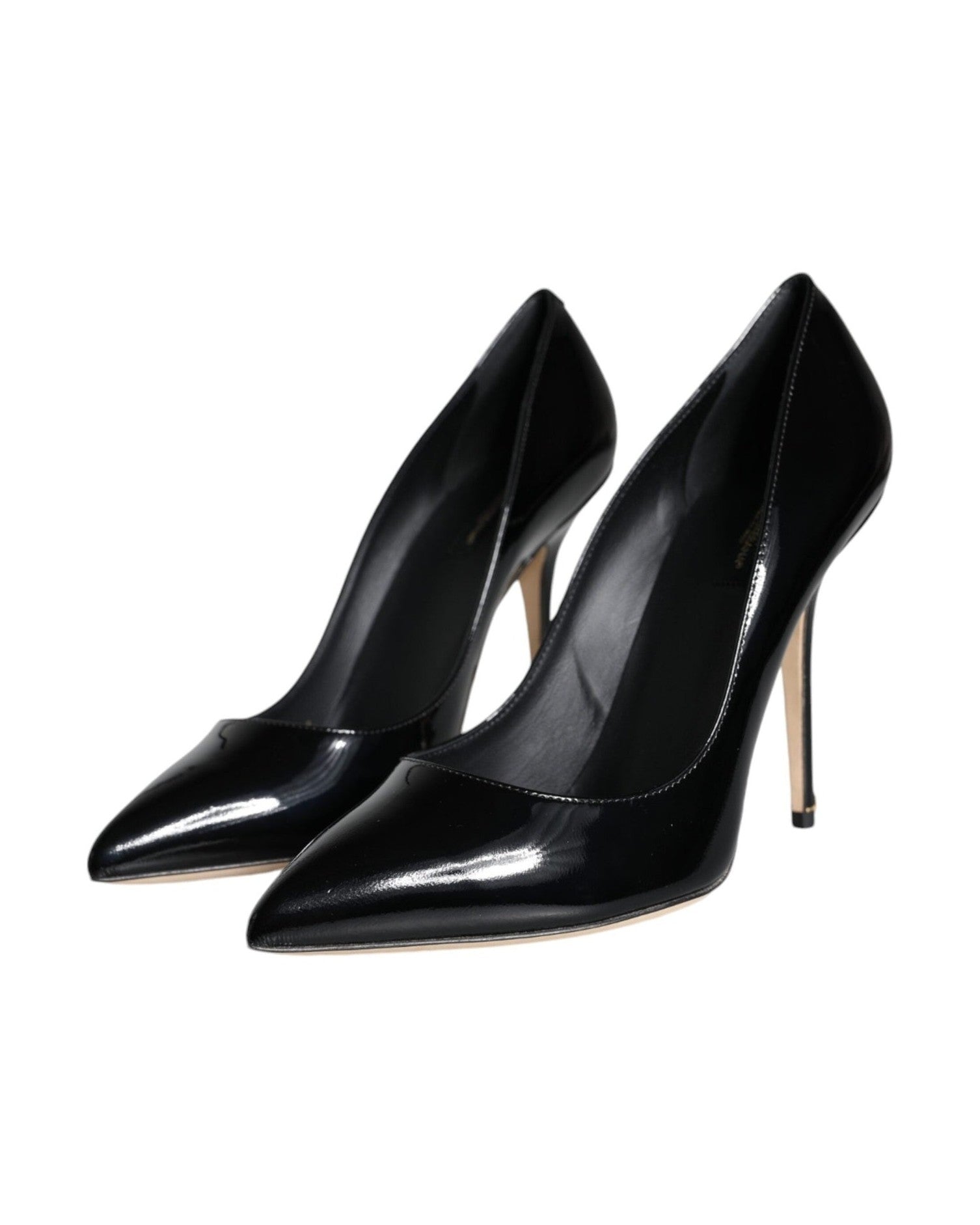 Dolce & Gabbana Black Patent Leather Bellucci Pumps Heels Shoes Glam Steals