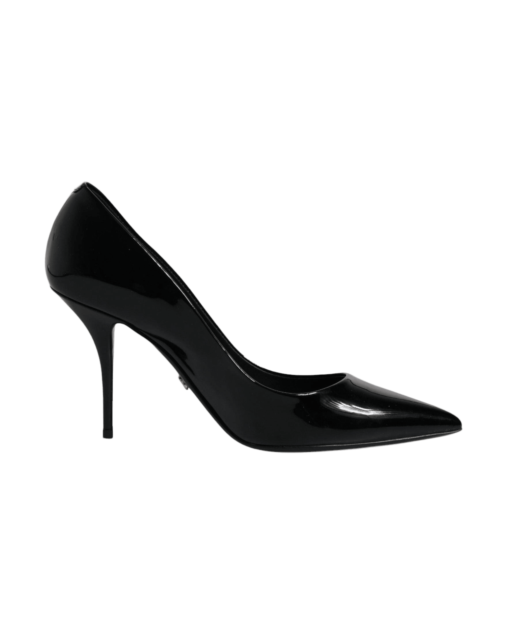 Dolce & Gabbana Black Patent Leather High Heels Pumps Shoes Glam Steals