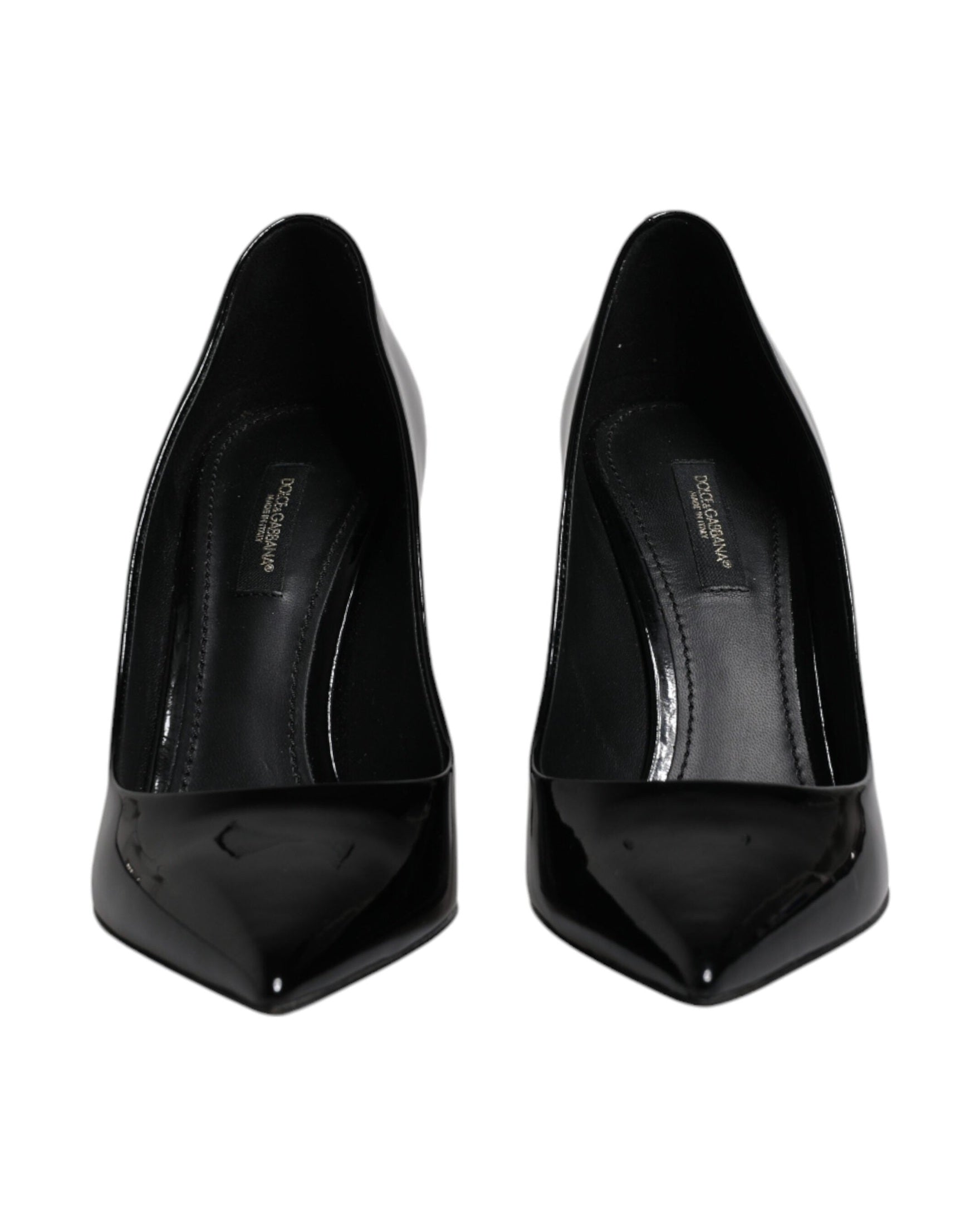 Dolce & Gabbana Black Patent Leather High Heels Pumps Shoes Glam Steals