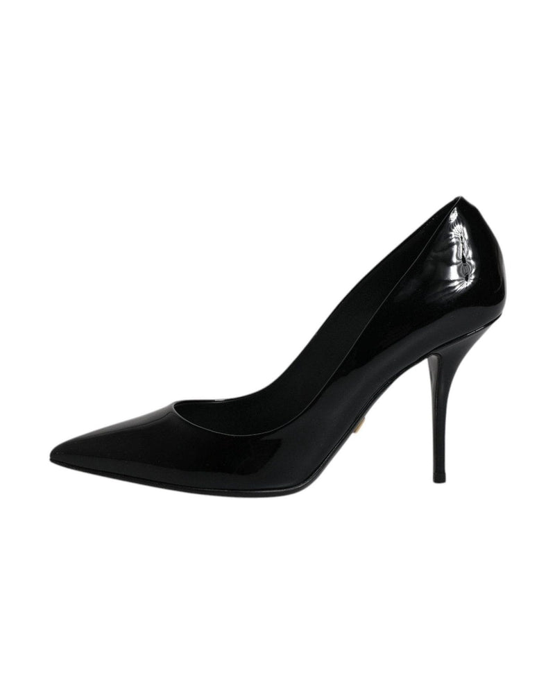 Dolce & Gabbana Black Patent Leather High Heels Pumps Shoes Glam Steals
