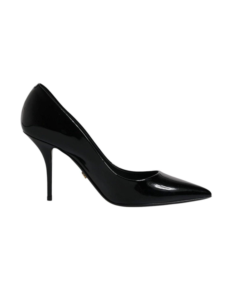 Dolce & Gabbana Black Patent Leather High Heels Pumps Shoes Glam Steals