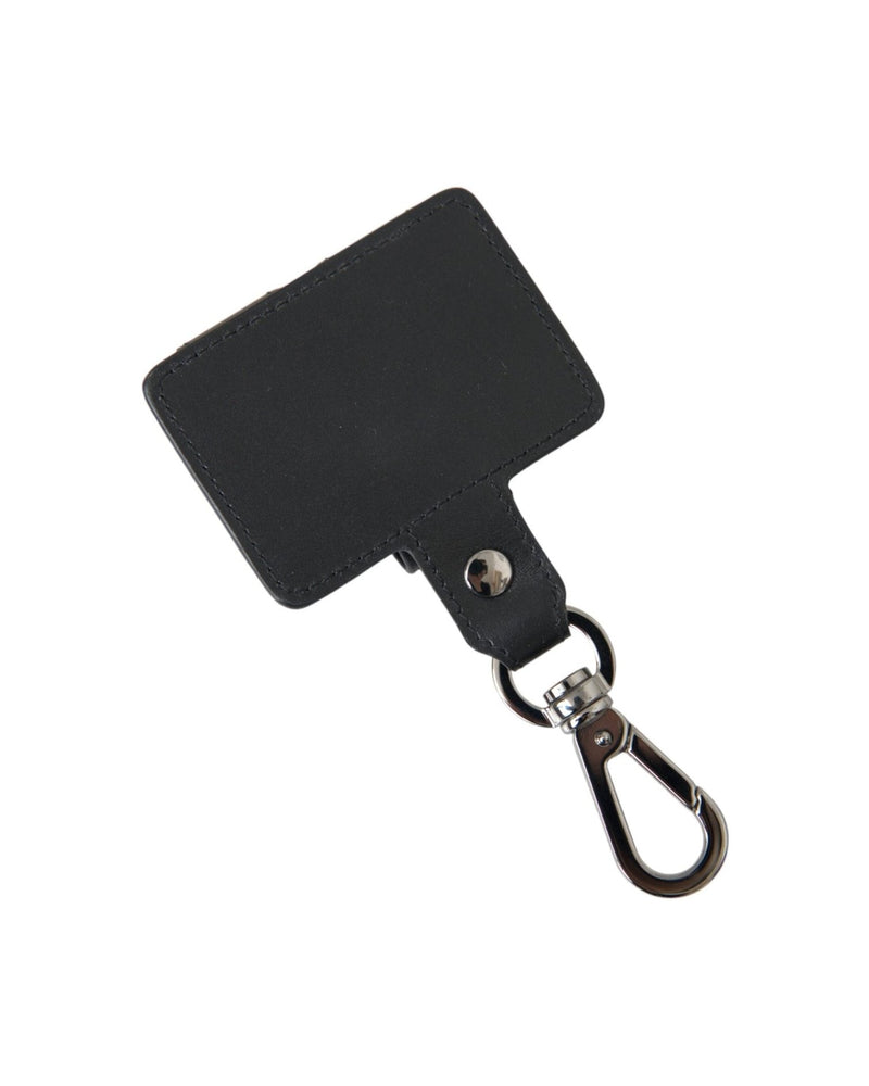 Dolce & Gabbana Plain Leather Metal Airpods Black Silver Case Glam Steals