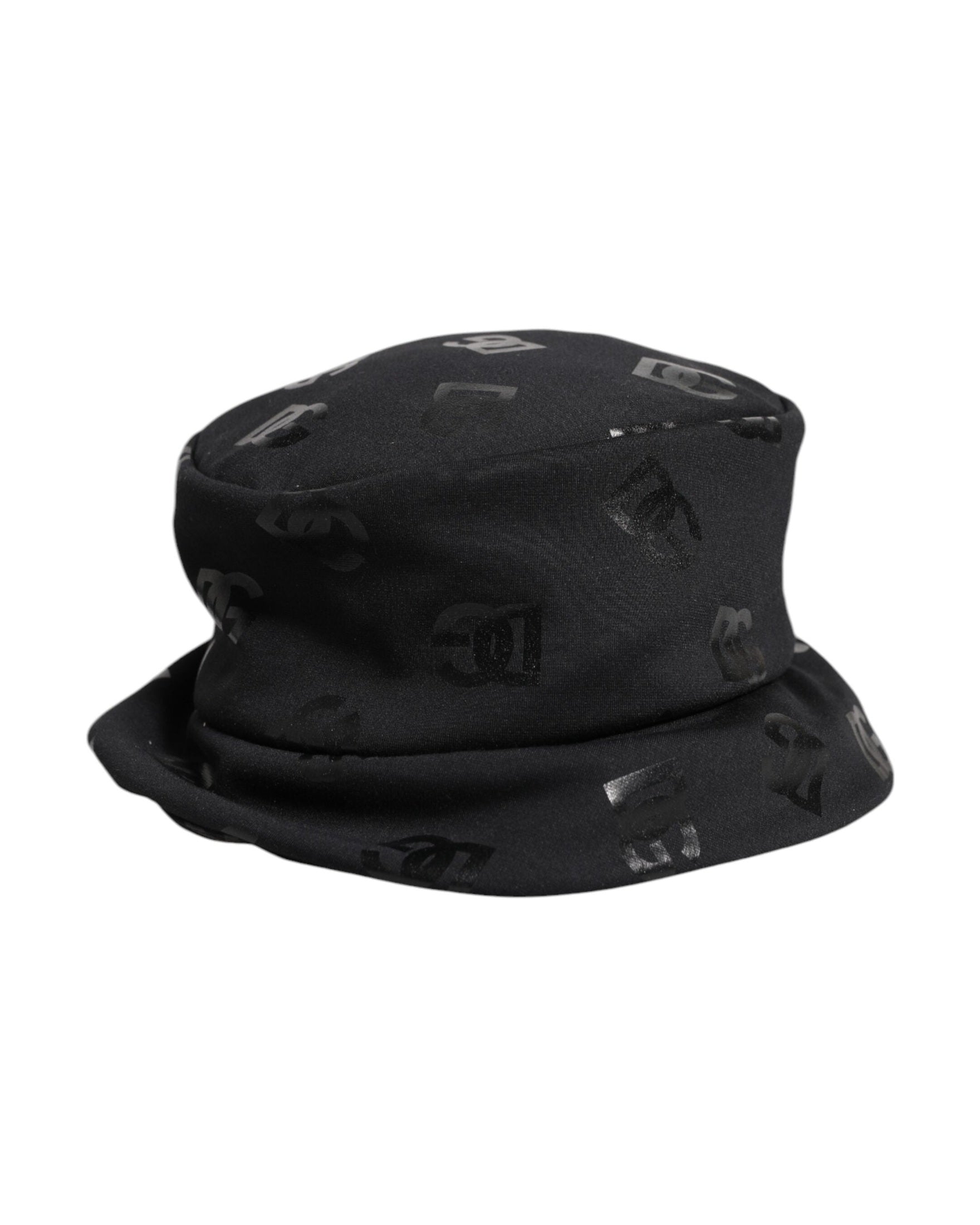 Dolce & Gabbana Black Polyester Dg Monogram Jacquard Bucket Hat Glam Steals