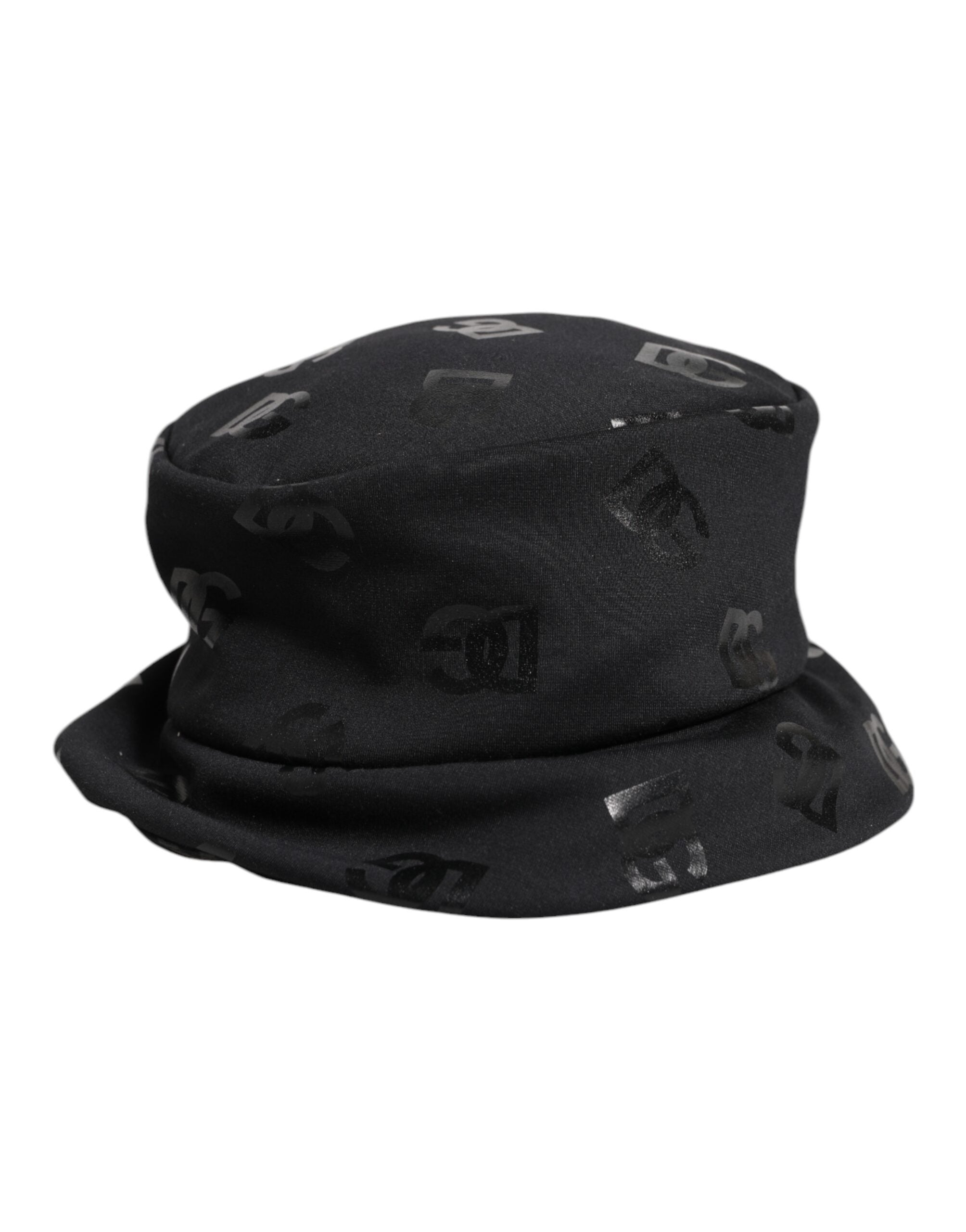 Dolce & Gabbana Black Polyester Dg Monogram Jacquard Bucket Hat Glam Steals