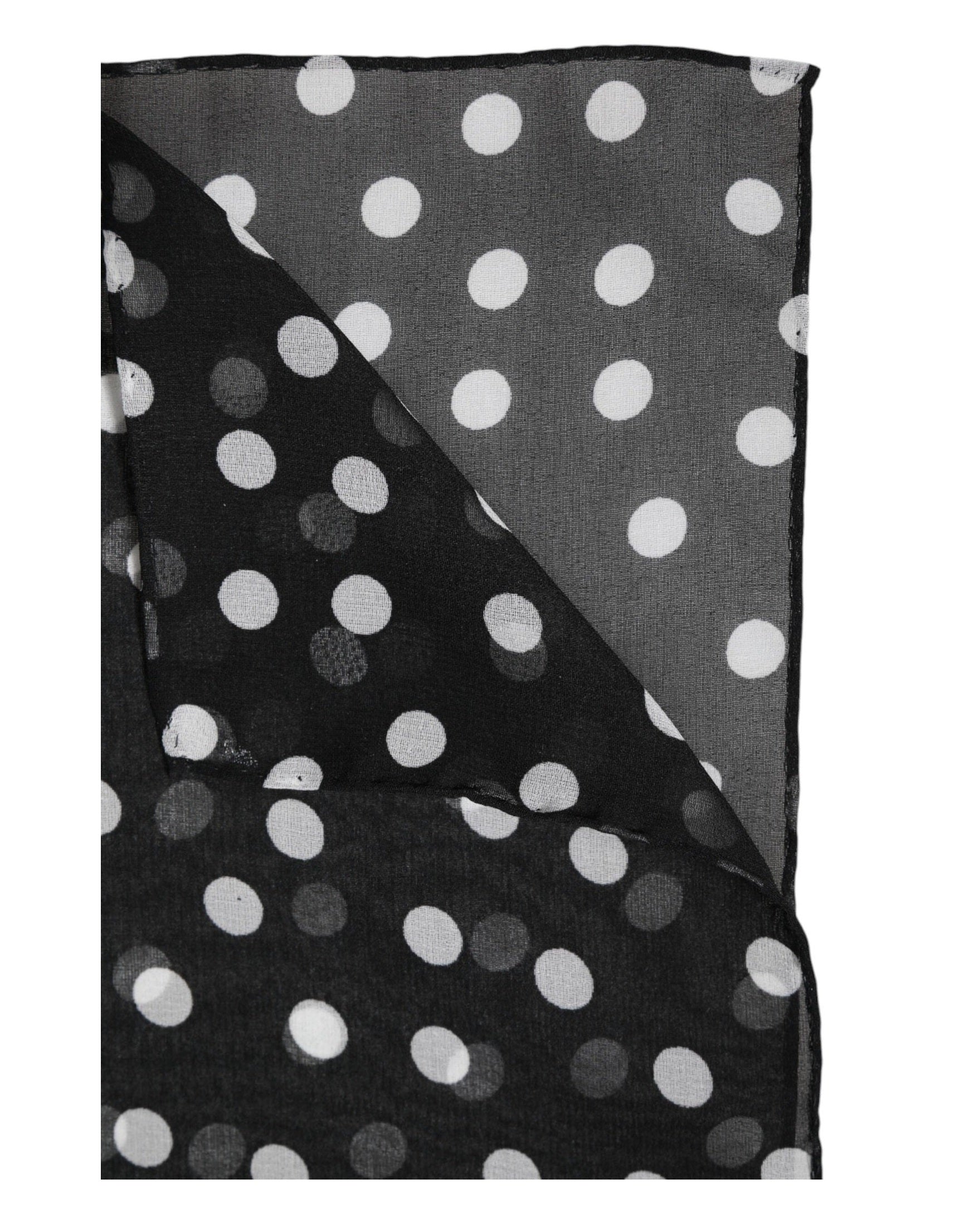 Dolce & Gabbana Black Polyester Polka Dots Wrap Shawl Scarf Glam Steals