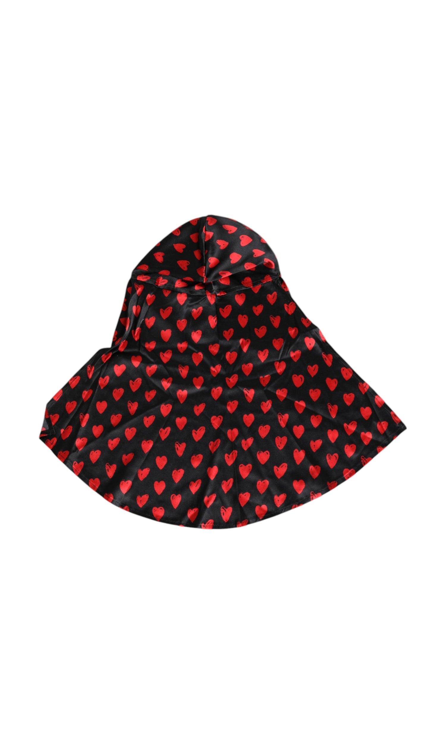 Dolce & Gabbana Black Polyester Red Hearts Hat Glam Steals