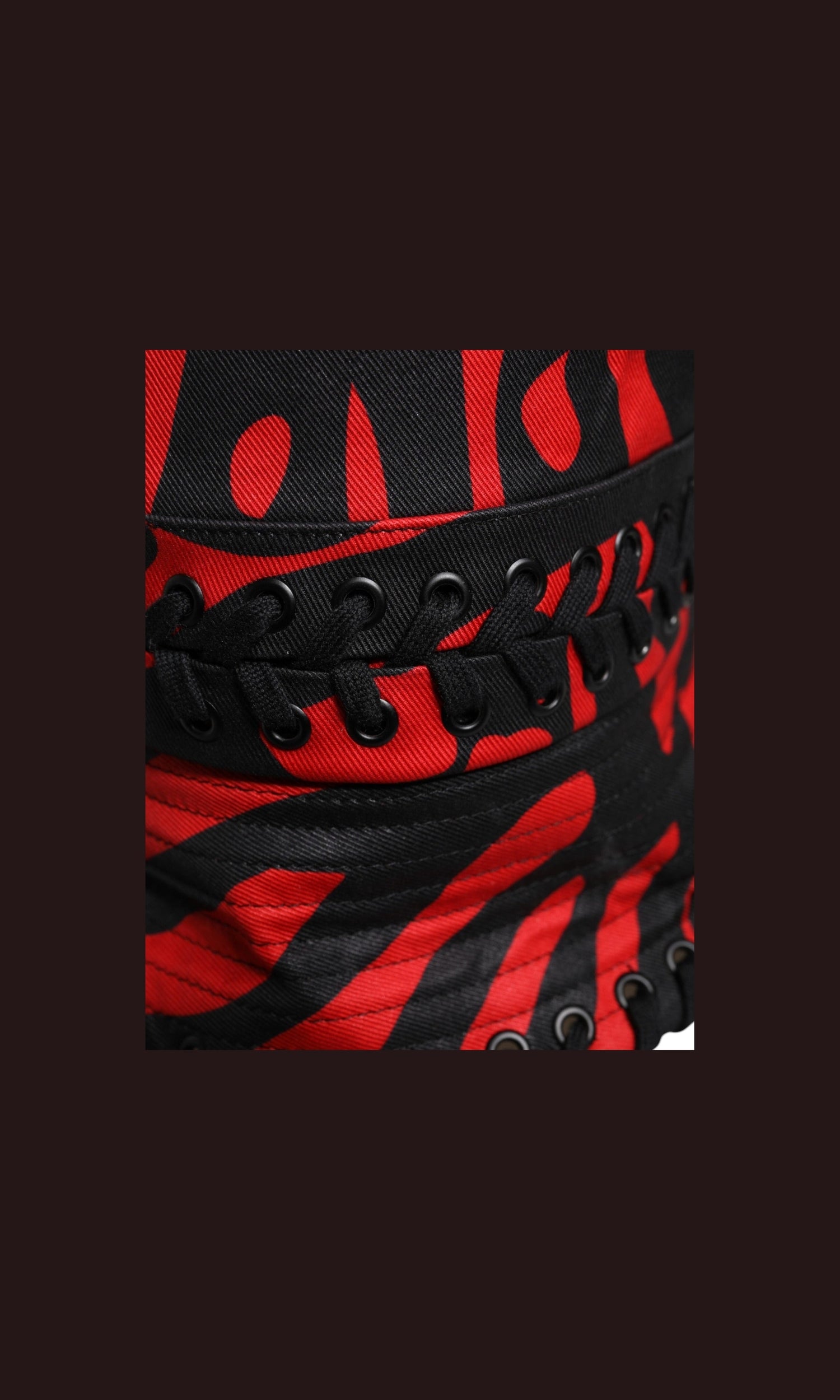 Dolce & Gabbana Black Polyester Red Stripe Wide Brim Bucket Hat Glam Steals