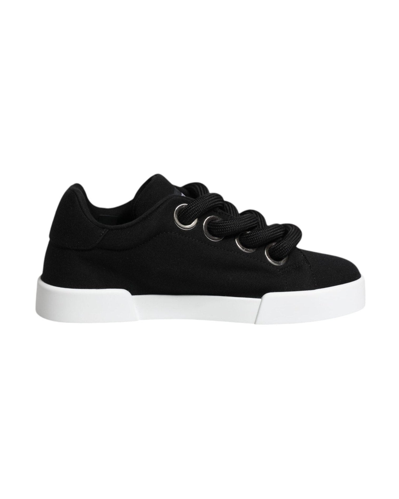 Dolce & Gabbana Black Portofino Low Top Sneakers Shoes Sneakers