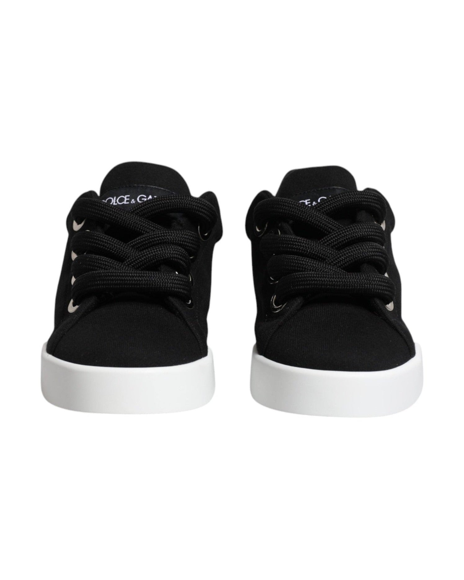 Dolce & Gabbana Black Portofino Low Top Sneakers Shoes Sneakers