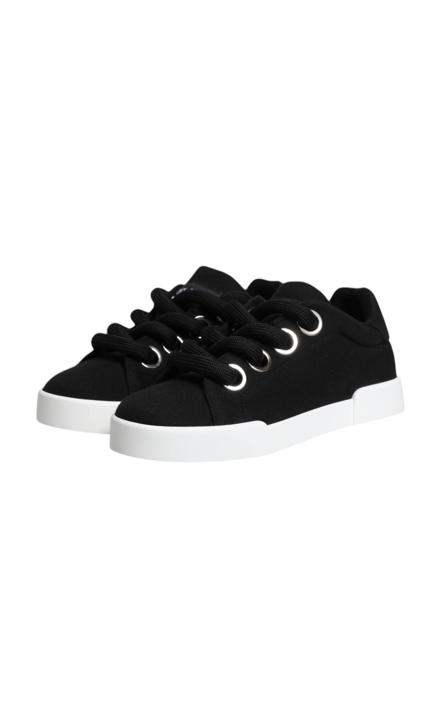 Dolce & Gabbana Black Portofino Low Top Sneakers Shoes Glam Steals