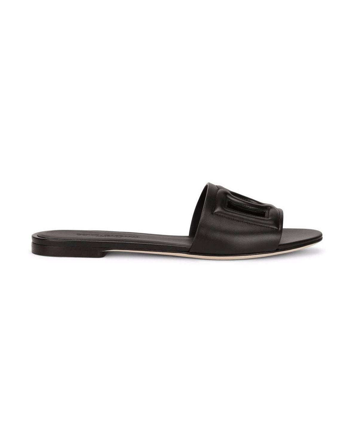 Dolce & Gabbana Black Sandals Flats
