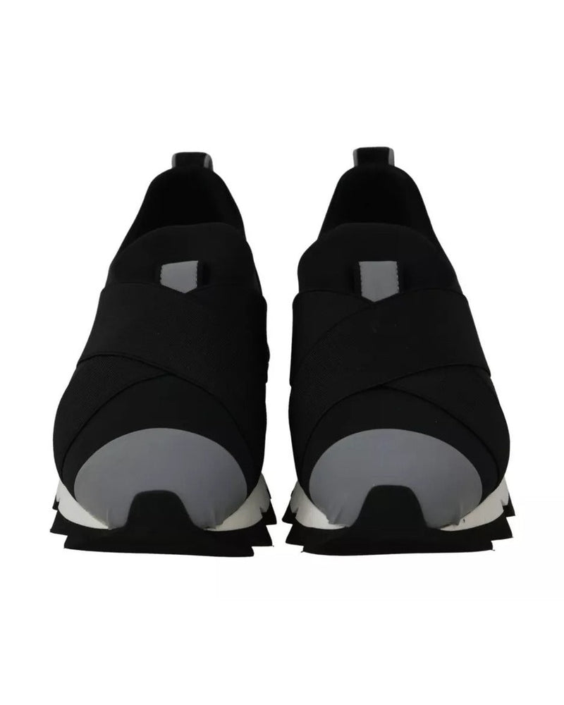 Dolce & Gabbana Black Shark Neoprene Stretch Sneakers Shoes Glam Steals