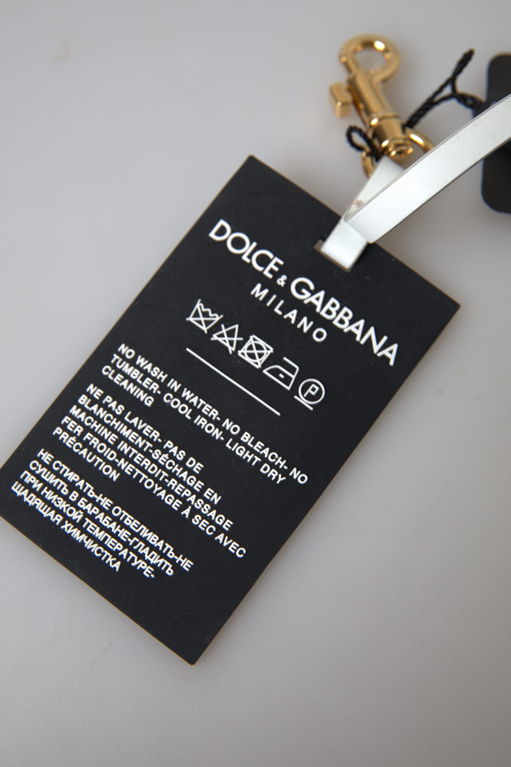 Dolce & Gabbana Black Silicone Dg Logo Gold Brass Keychain Glam Steals