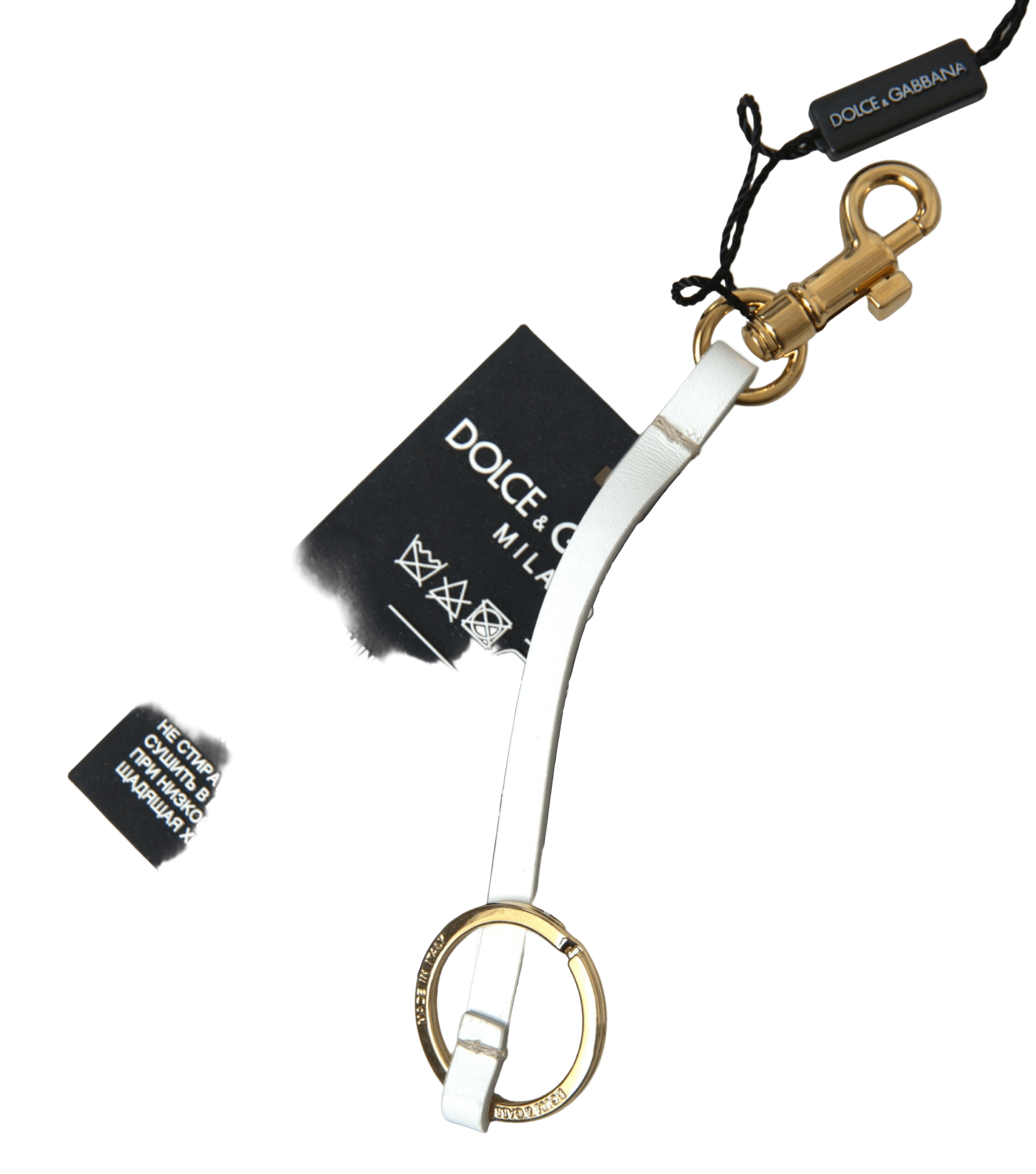 Dolce & Gabbana Black Silicone Dg Logo Gold Brass Keychain Glam Steals