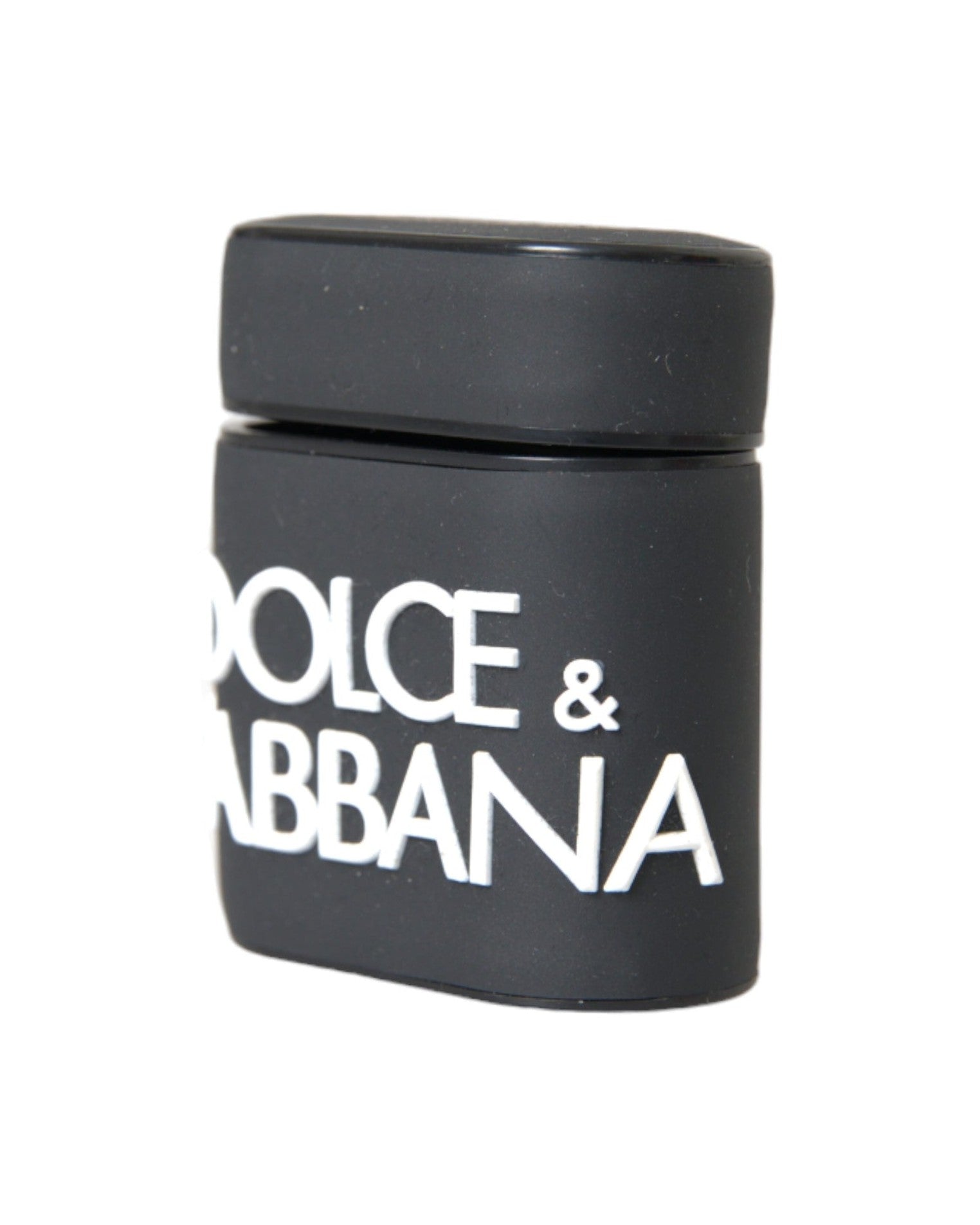 Dolce & Gabbana Black Silicone Embossed Logo Airpods Case Headphone & Headset Accessories