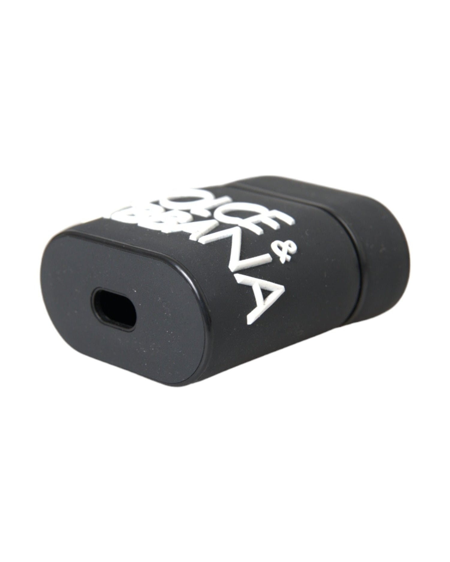 Dolce & Gabbana Black Silicone Embossed Logo Airpods Case Headphone & Headset Accessories