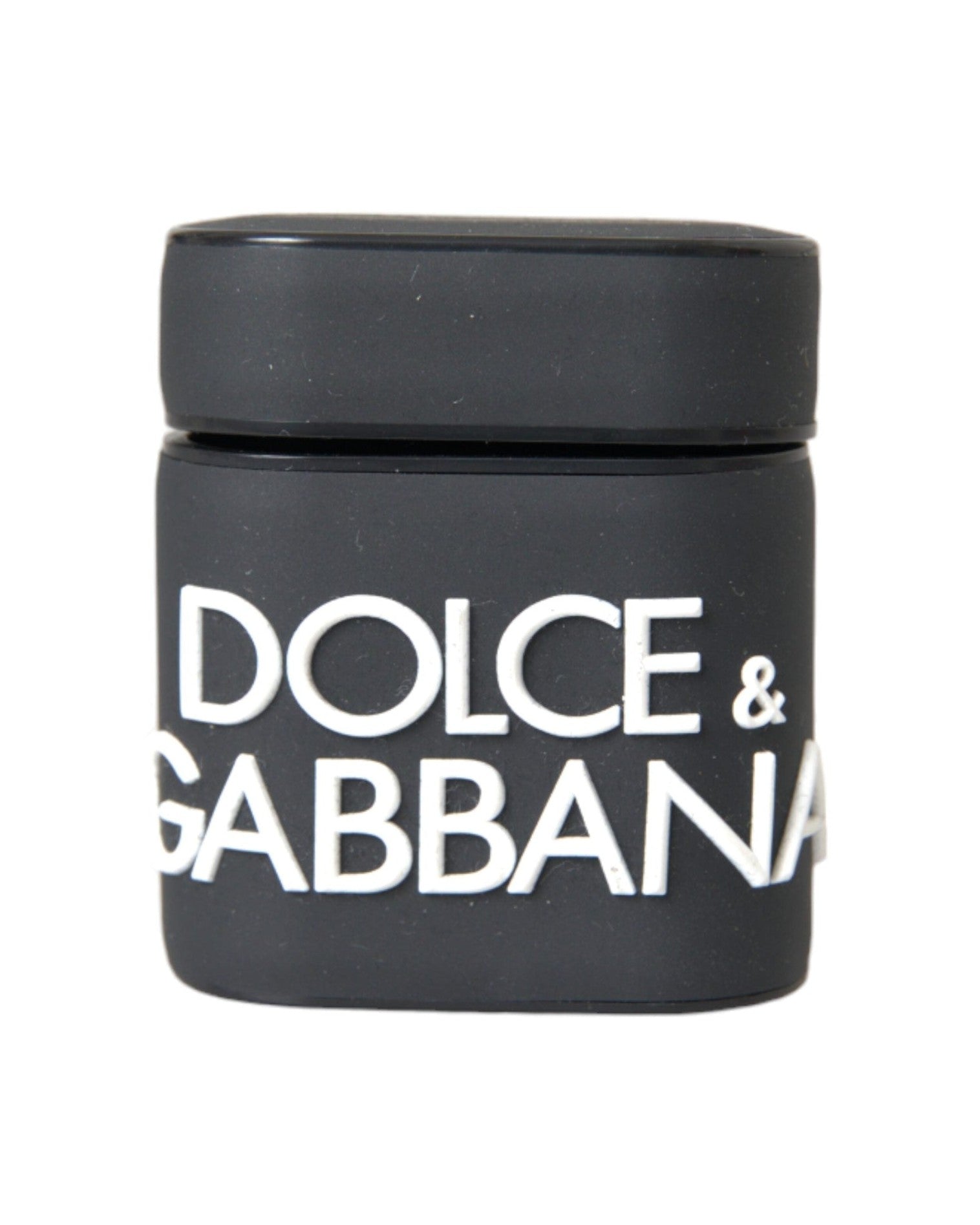 Dolce & Gabbana Black Silicone Embossed Logo Airpods Case Headphone & Headset Accessories