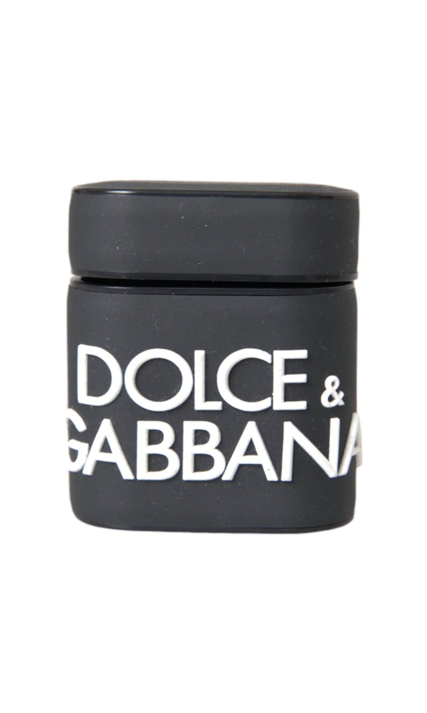 Dolce & Gabbana Black Silicone Embossed Logo Airpods White Case Glam Steals
