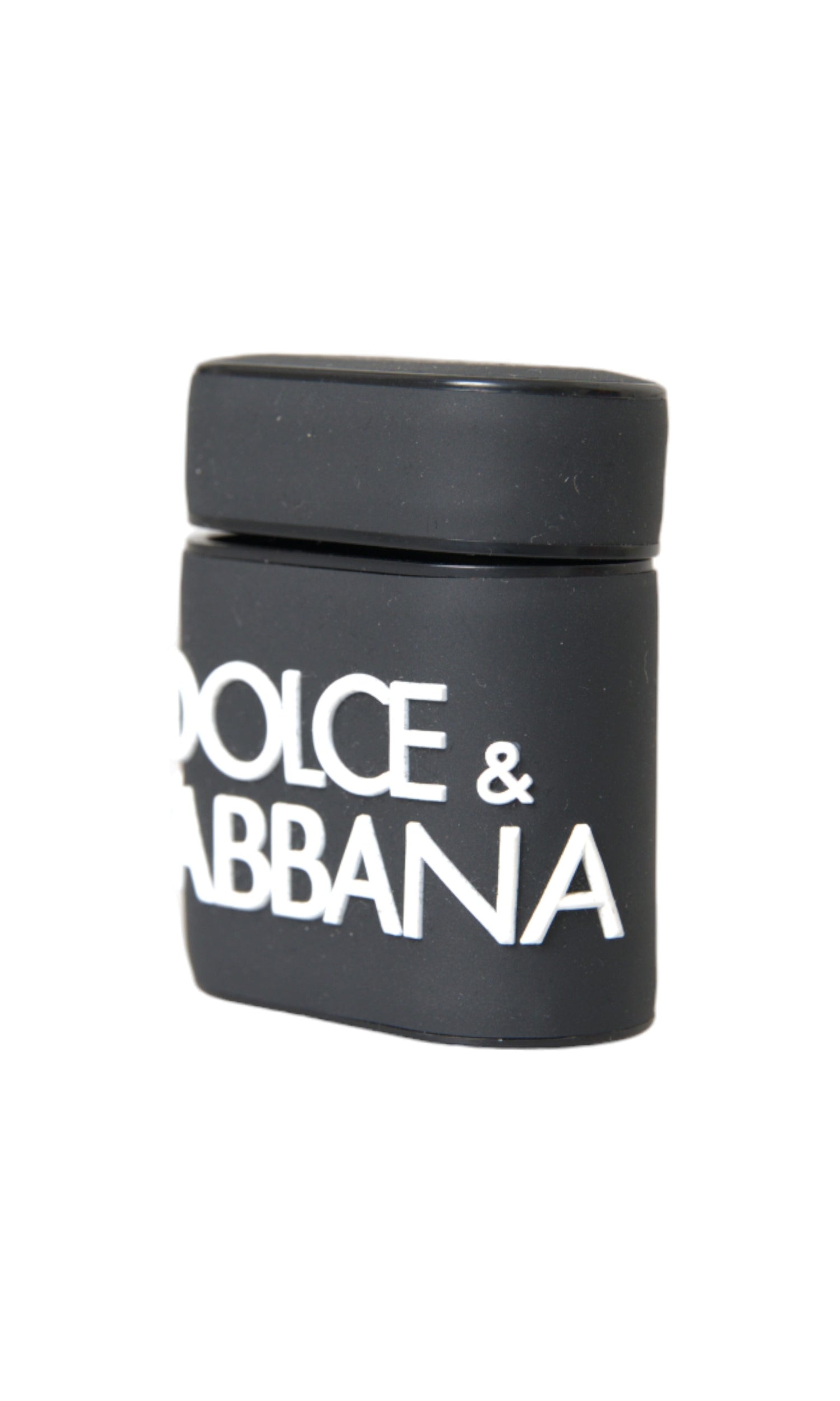 Dolce & Gabbana Black Silicone Embossed Logo Airpods White Case Glam Steals