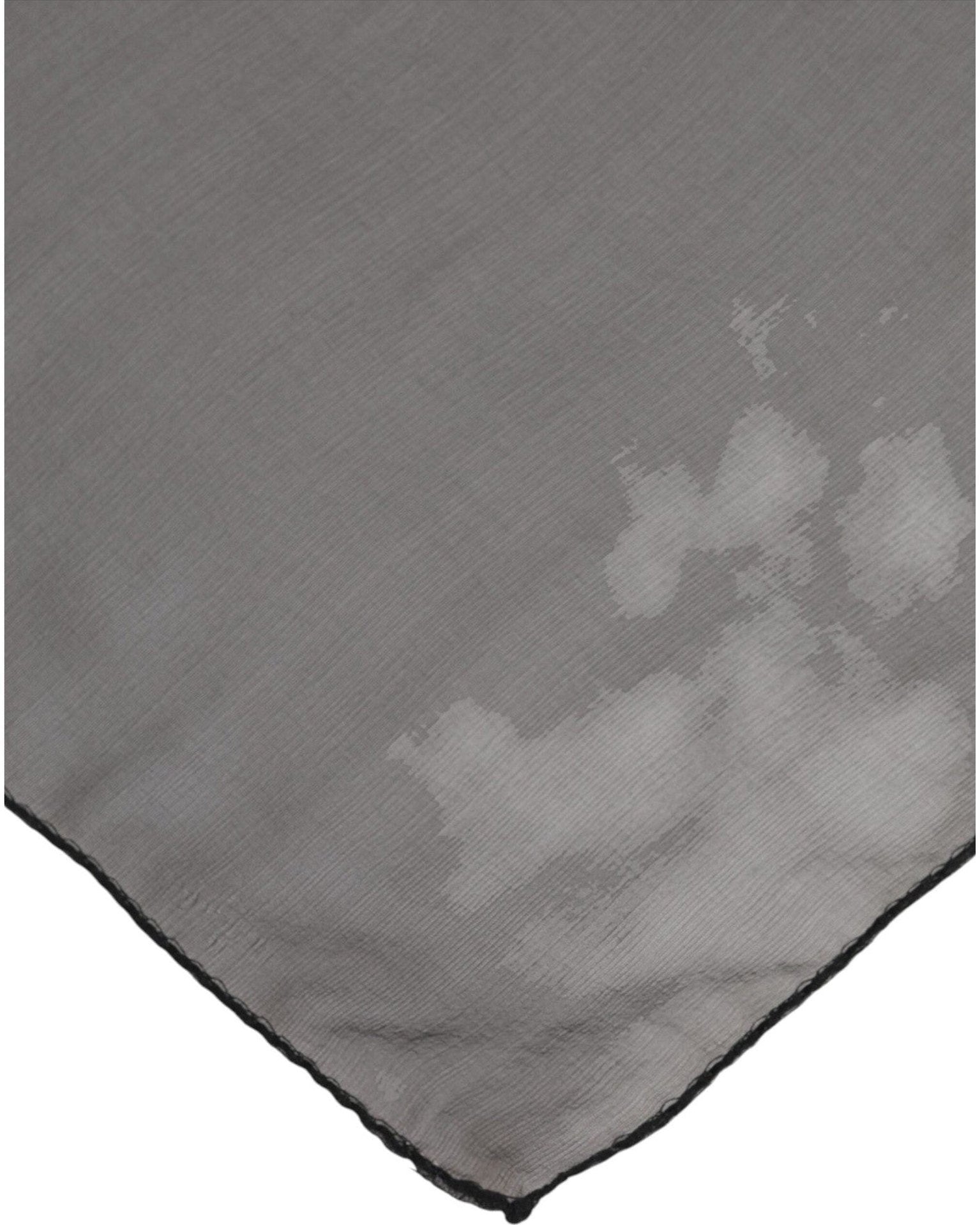Dolce & Gabbana Black Silk Gray Square Women Foulard Scarf Glam Steals