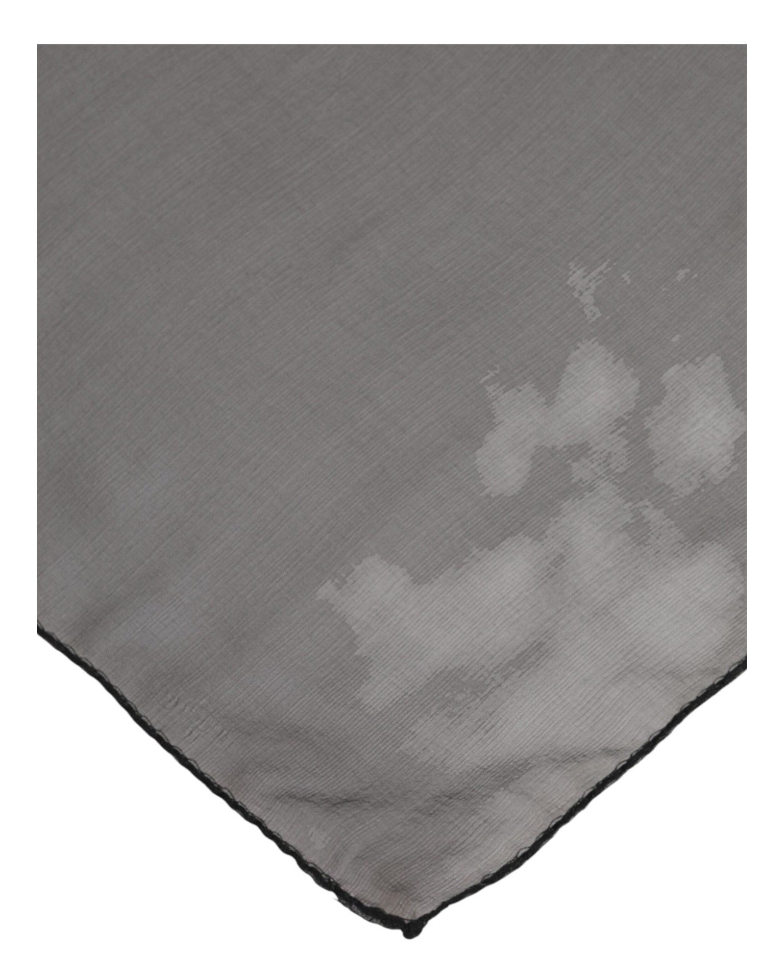 Dolce & Gabbana Black Silk Gray Square Women Foulard Scarf Glam Steals